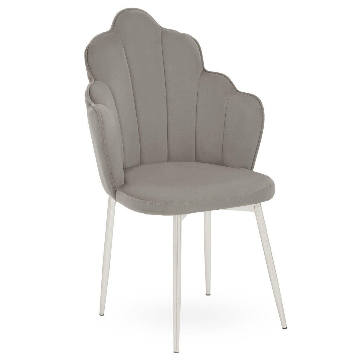 Interiors By Premier  Tian Velvet Chair Grey