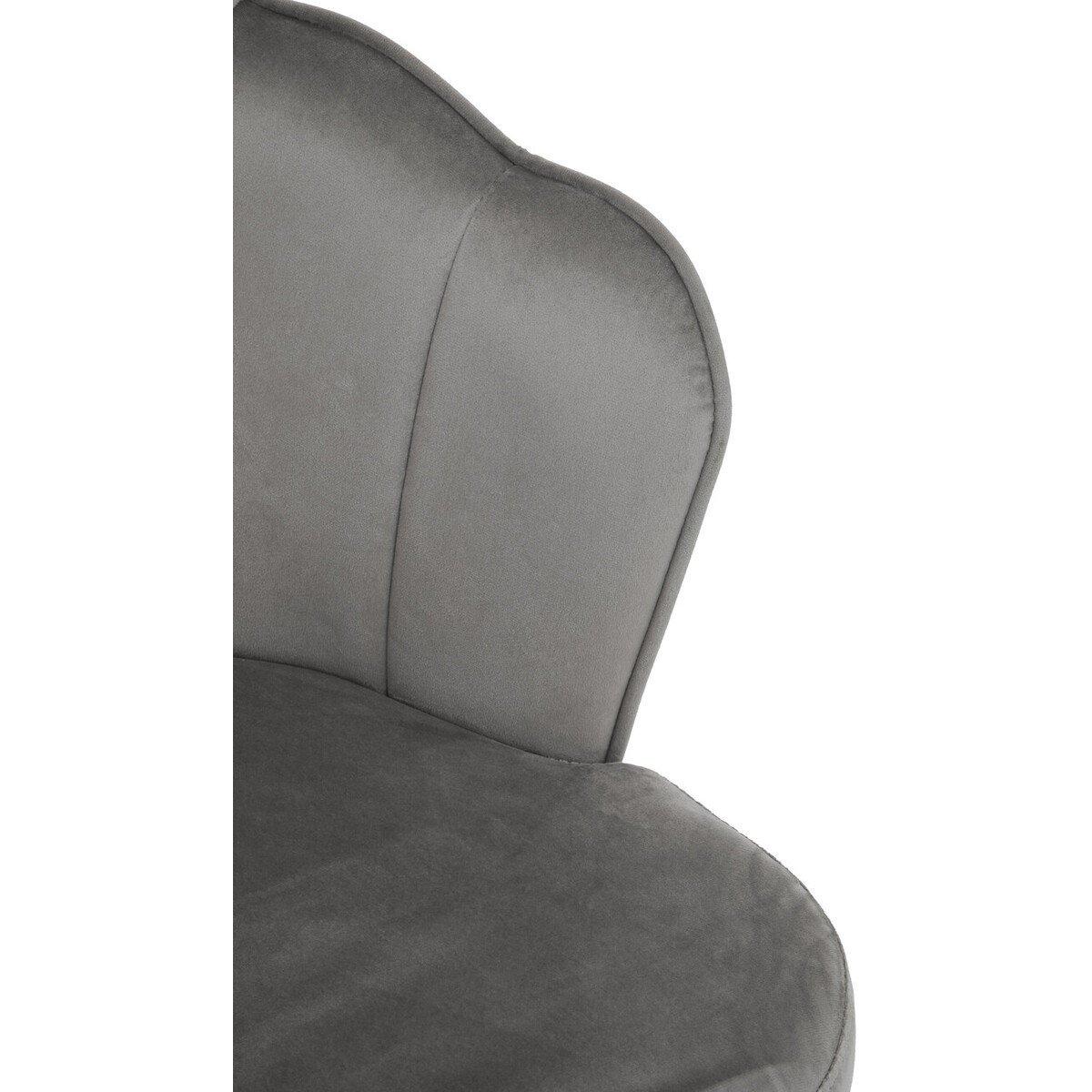 Grey - Interiors by Premier - Tian Grey Velvet Chair - 3