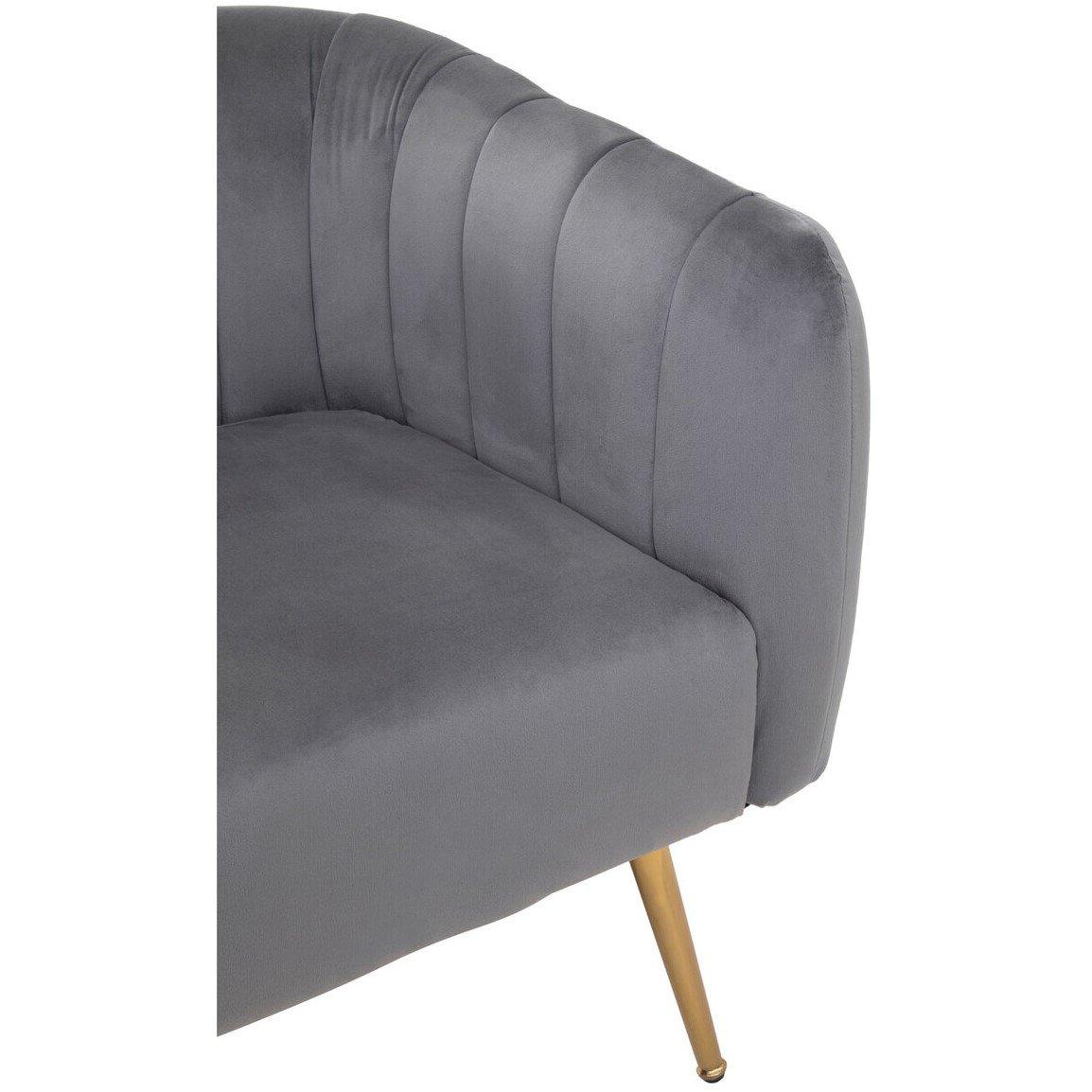 Grey - Interiors by Premier - Larissa Two Seat Grey Velvet Sofa - 3