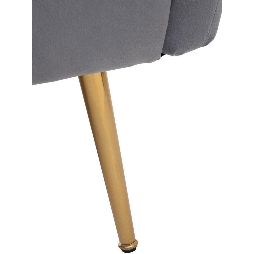 Grey - Interiors by Premier - Larissa Two Seat Grey Velvet Sofa - 4