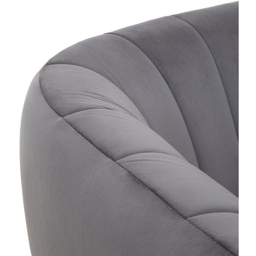 Grey - Interiors by Premier - Larissa Two Seat Grey Velvet Sofa - 5
