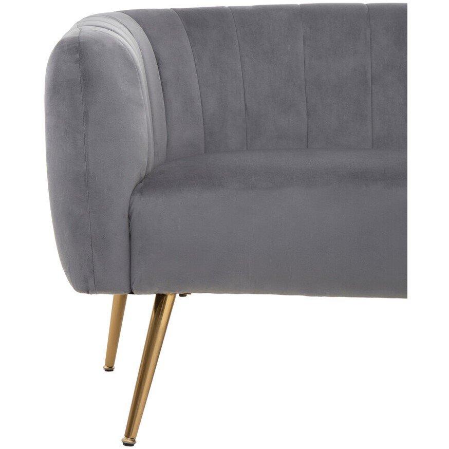 Grey - Interiors by Premier - Larissa Two Seat Grey Velvet Sofa - 6