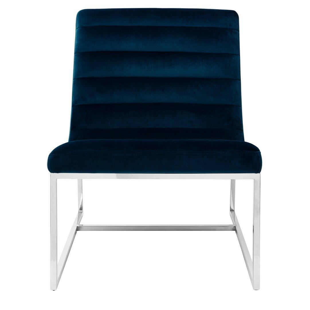 Fifty Five South  Vogue Midnight Velvet Lounge Chair - Blue