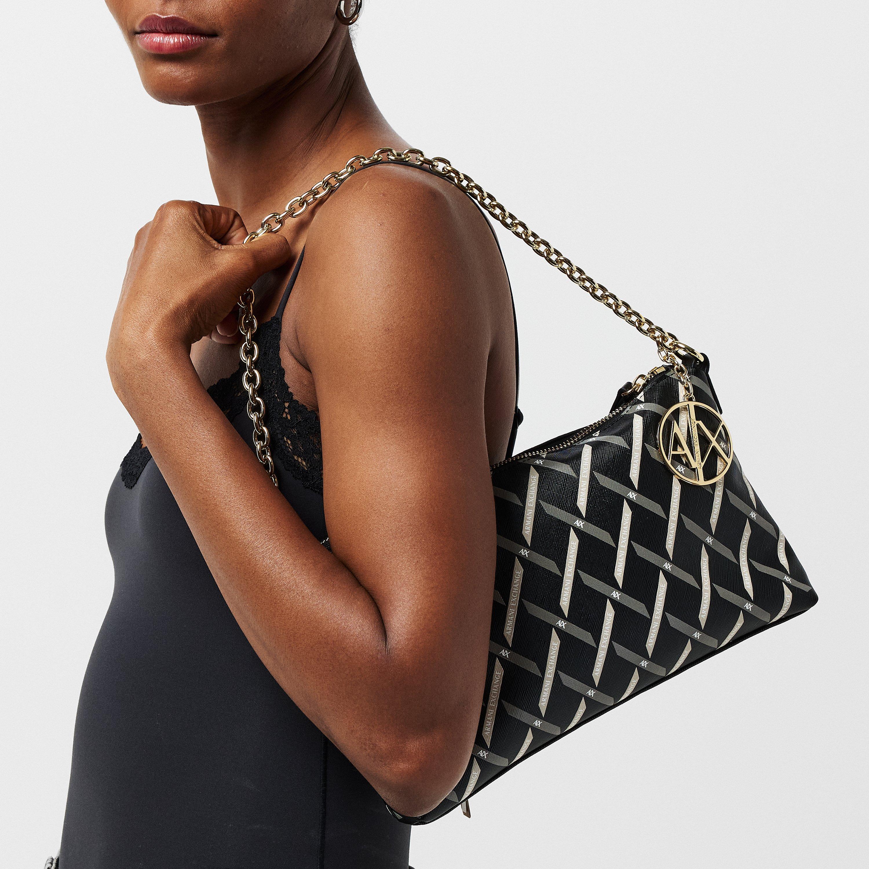 Black - Armani Exchange - Women's Shoulder Bag - 3