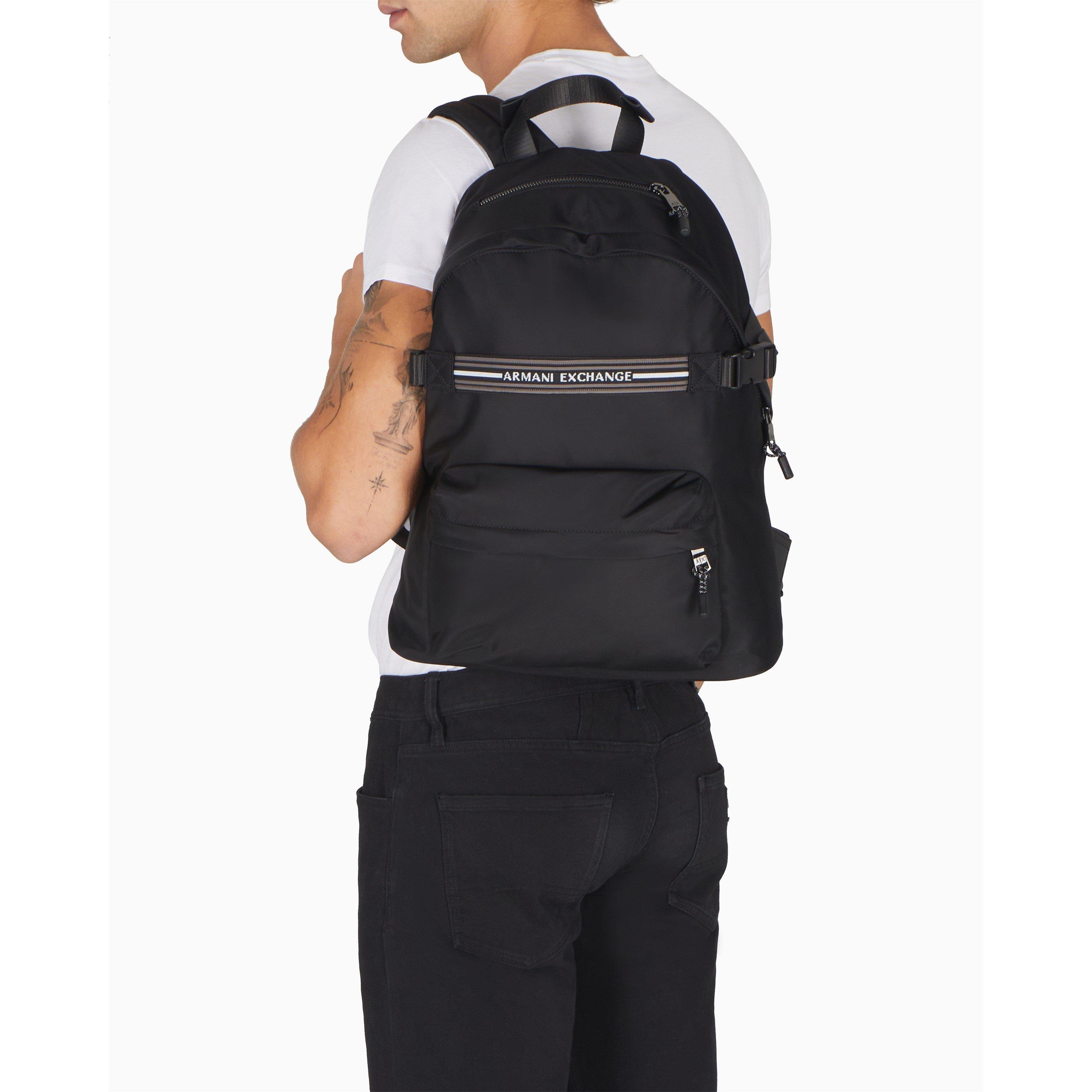 Nero - Armani Exchange - Men's Backpack - 2