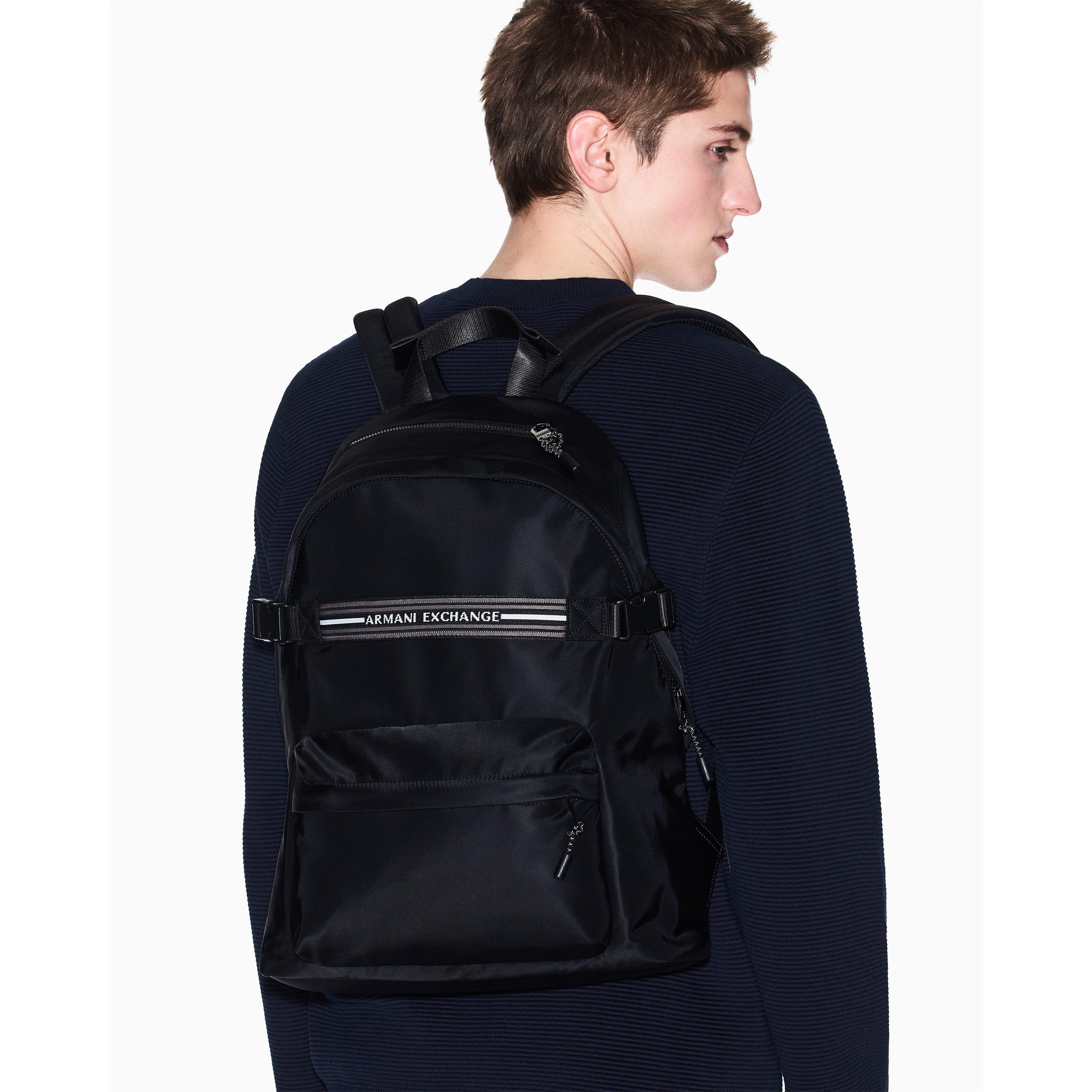 Nero - Armani Exchange - Men's Backpack - 3