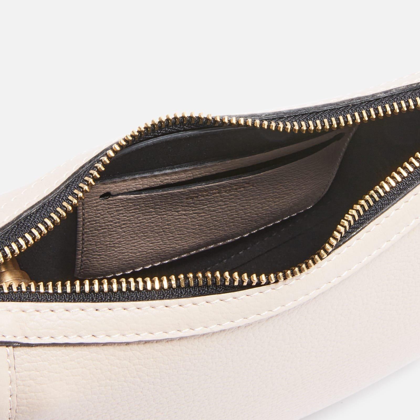 Beige - Isabel Marant - Oskan Moon Studded Grainy Leather Shoulder Bag - 5