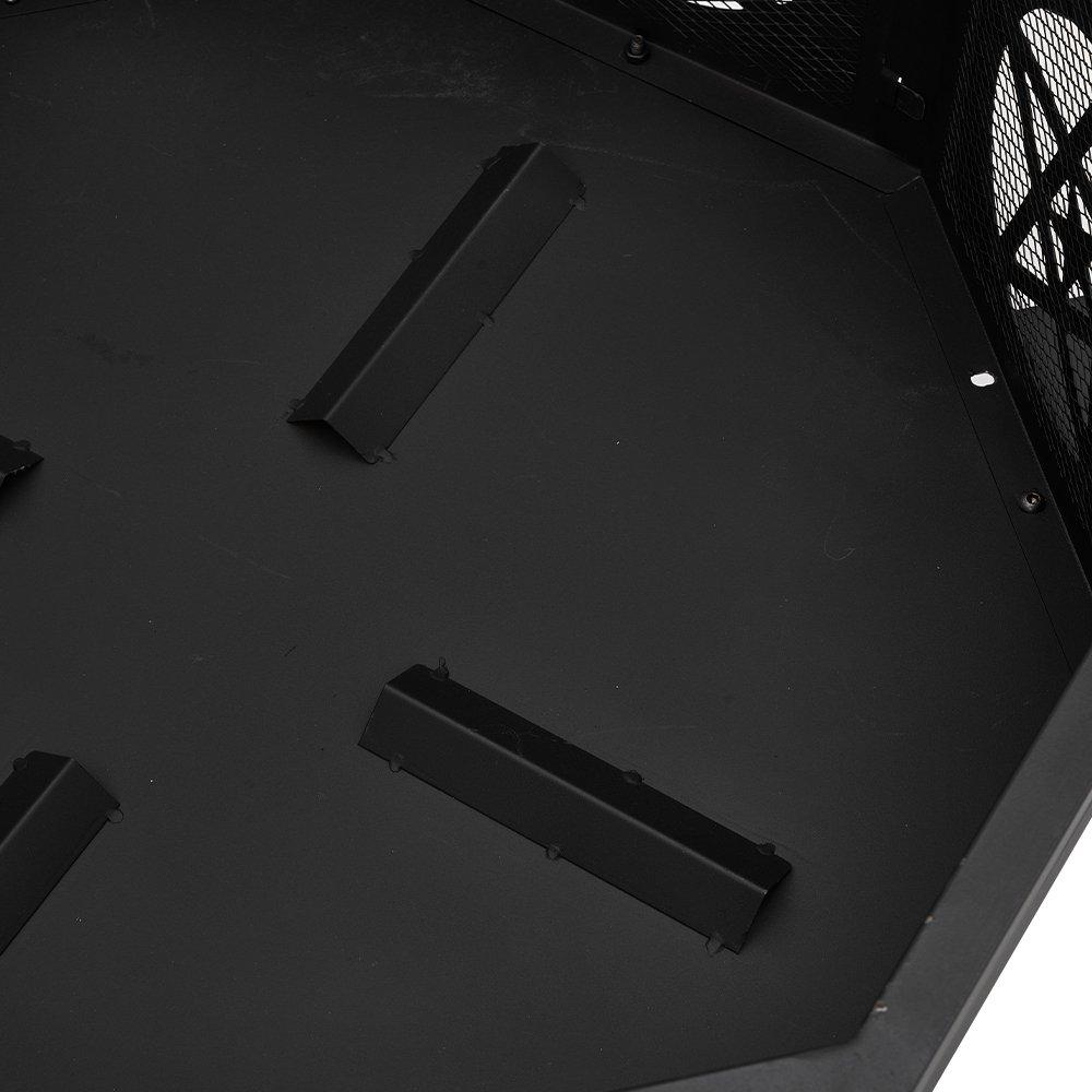 Black - Breeins - Heavy Duty Octagonal Fire Pit with Grill - 9