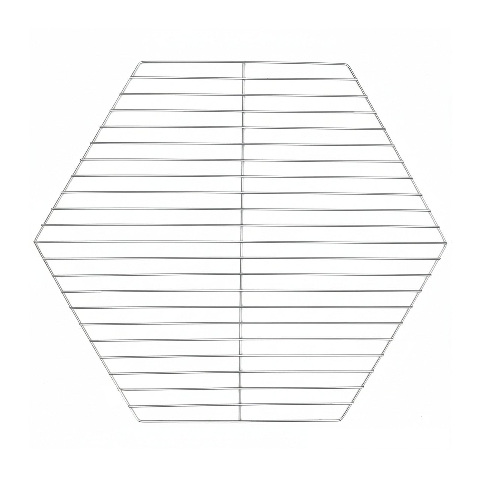 Black - Breeins - Hexagon Outdoor Fire Pit with Grill & Screen - 12