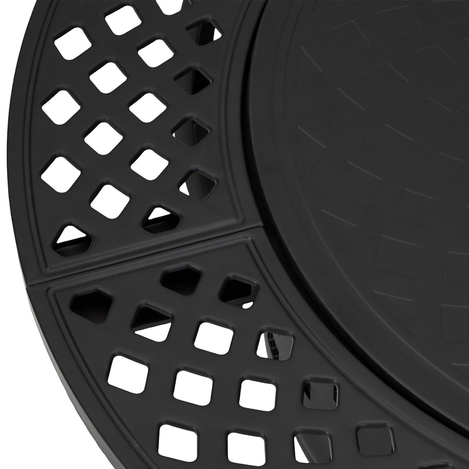 Black - Breeins - Heavy Duty Wood Fire Pit with Dual Grill Grates - 7