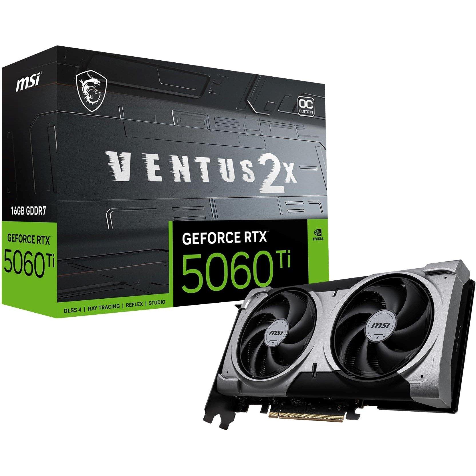MSI NVIDIA GeForce RTX 5060 Ti VENTUS 2X OC PLUS Graphics Card for Gaming - 16GB