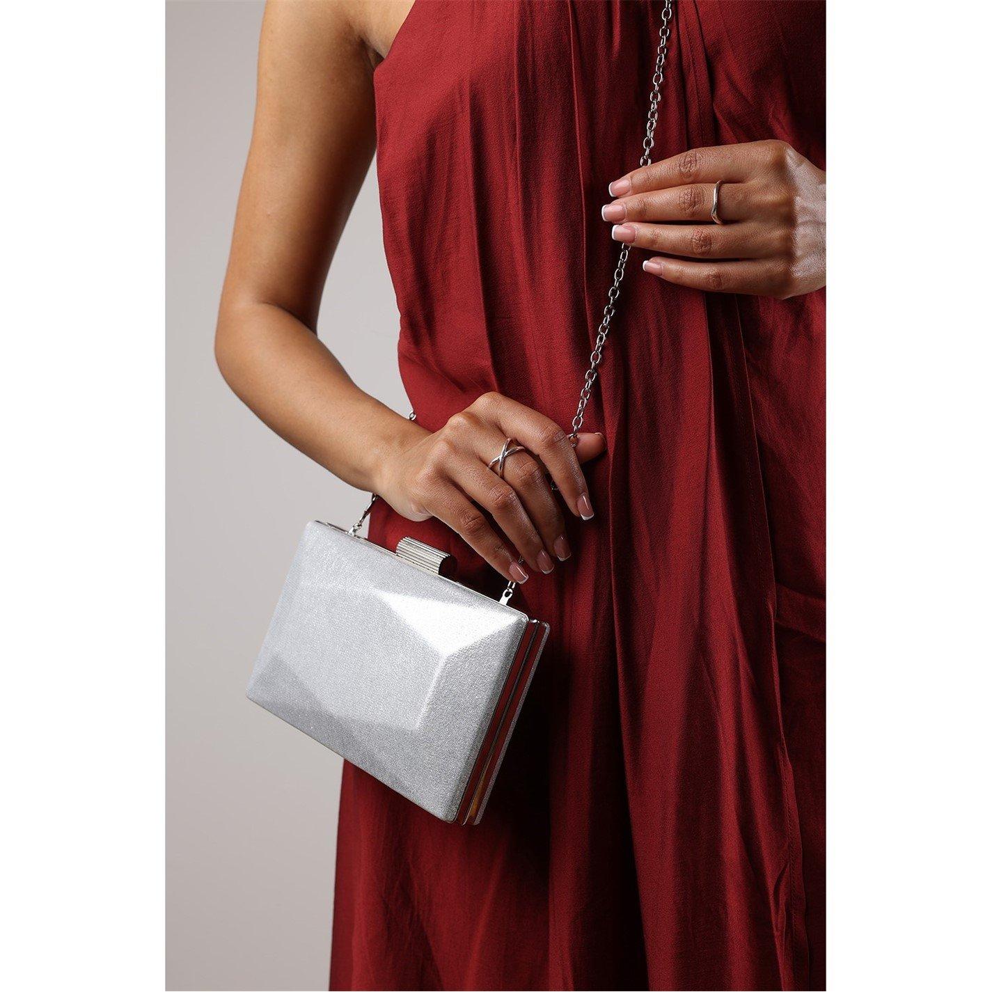 Silver - Wheres That From - Wheres Embellished Evening Clutch - 2