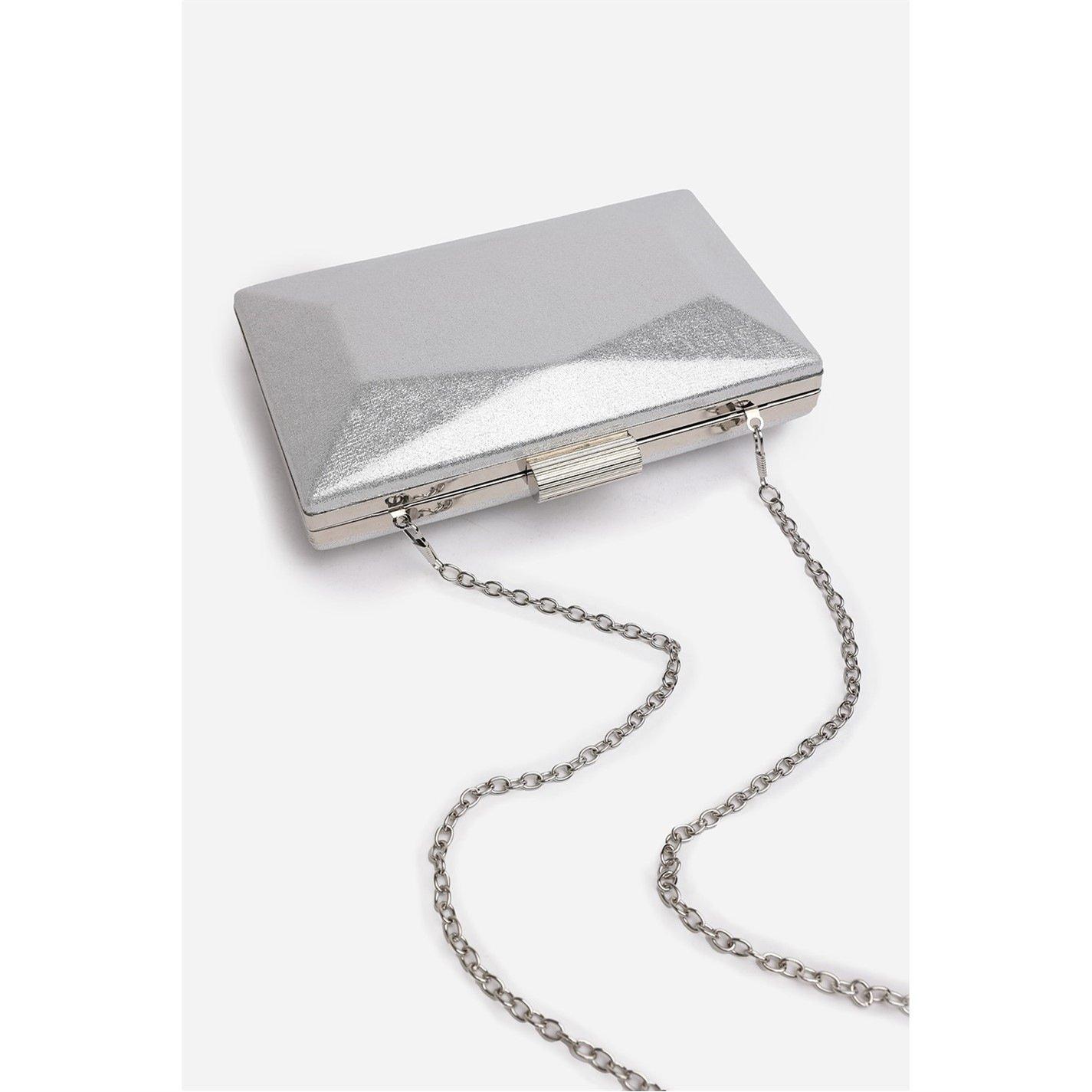 Silver - Wheres That From - Wheres Embellished Evening Clutch - 4