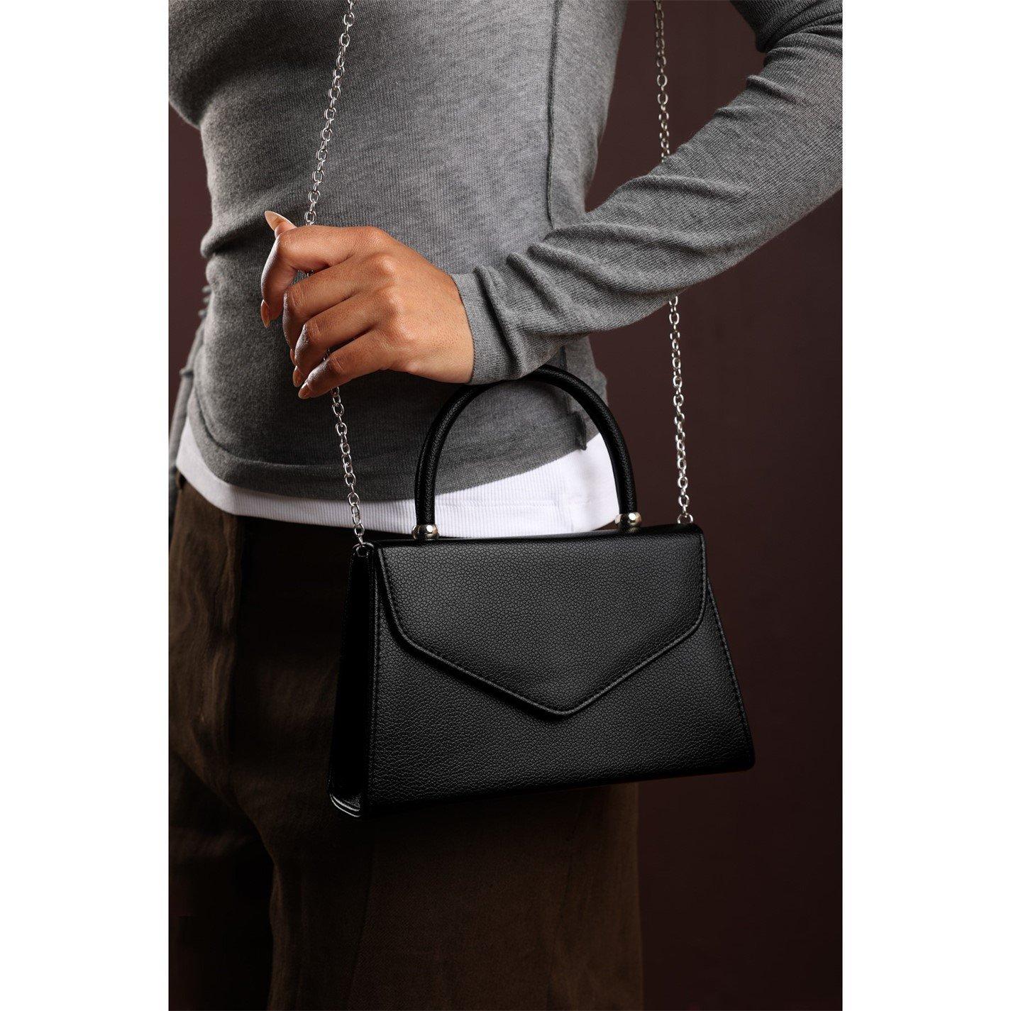 Black - Wheres That From - Wheres Structured Top Handle Shoulder Bag - 1