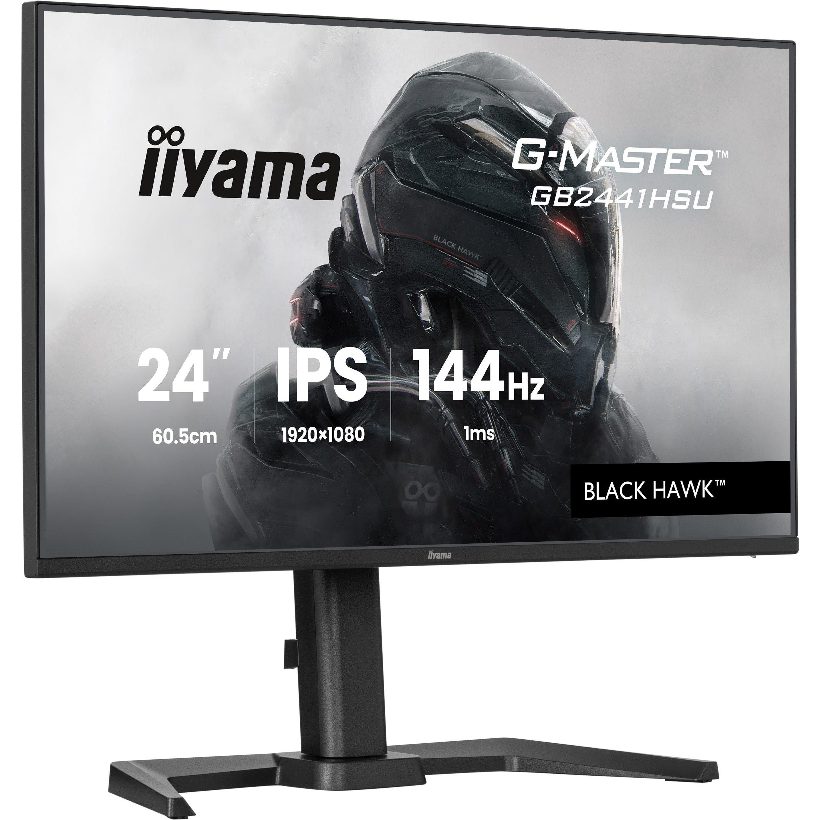 Black - iiyama - G-MASTER GB2441HSU-B1 24 Inch 144Hz IPS Monitor - 3