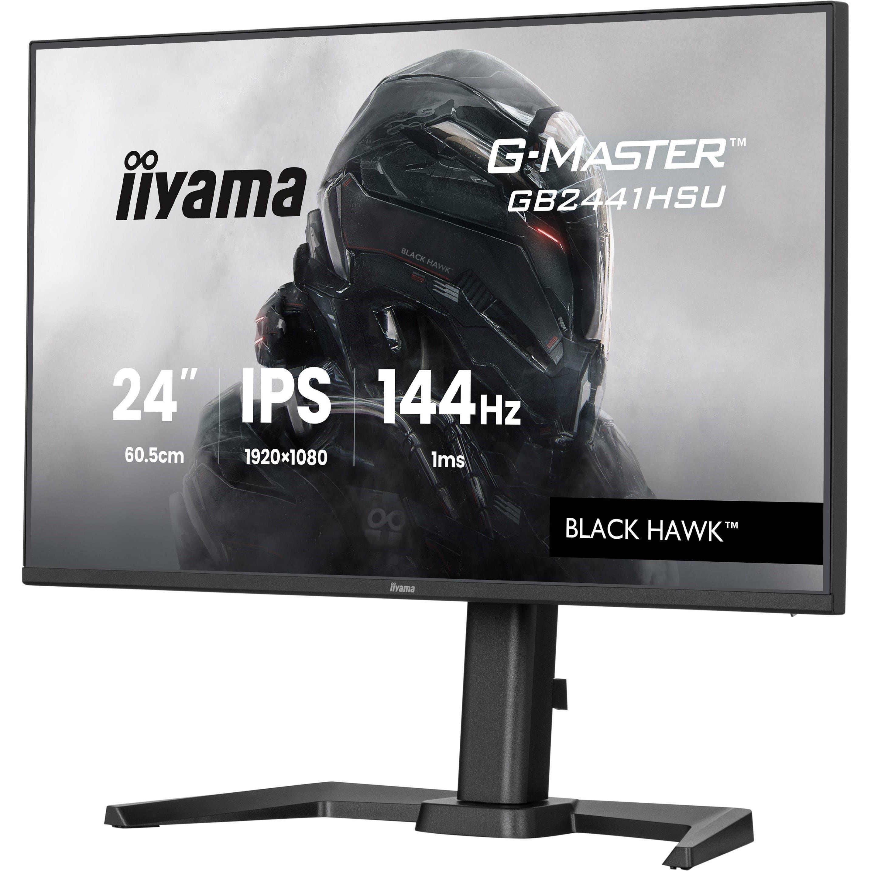 Black - iiyama - G-MASTER GB2441HSU-B1 24 Inch 144Hz IPS Monitor - 5