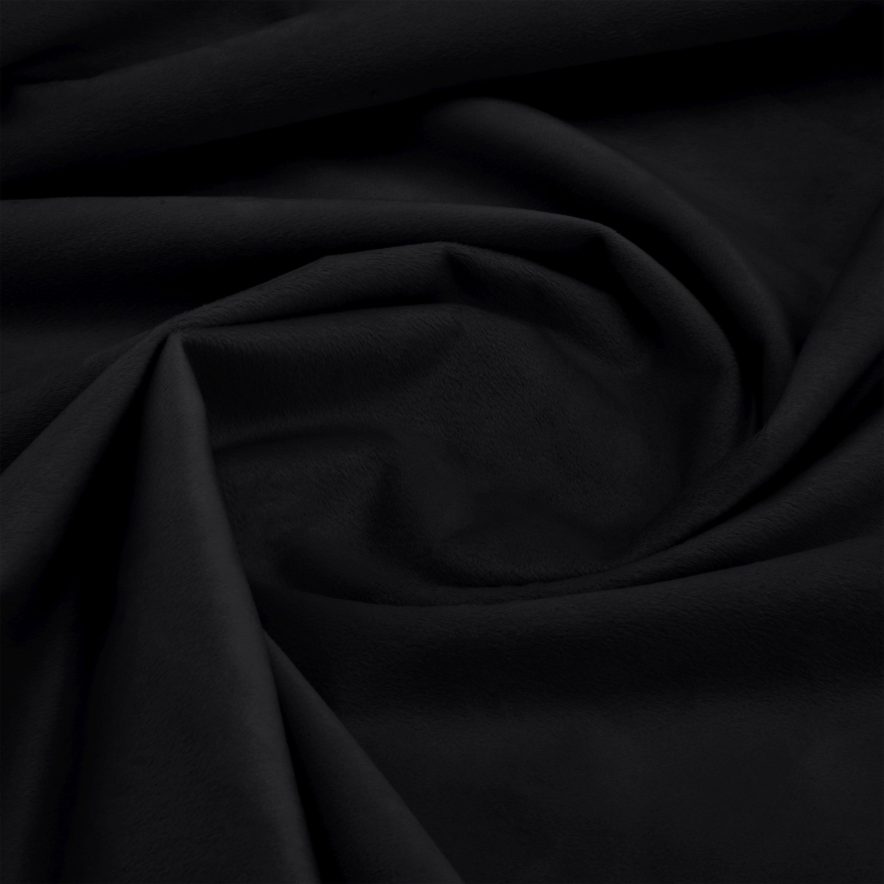 Black - Alan Symonds - Triple Woven Blackout Velvet Ring Top Curtains wit - 5