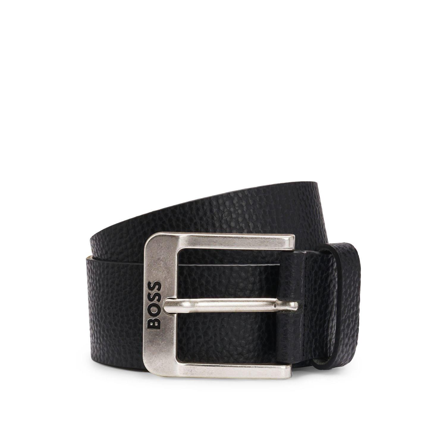 Black - Boss - Jemio-Gr Logo Buckle Belt