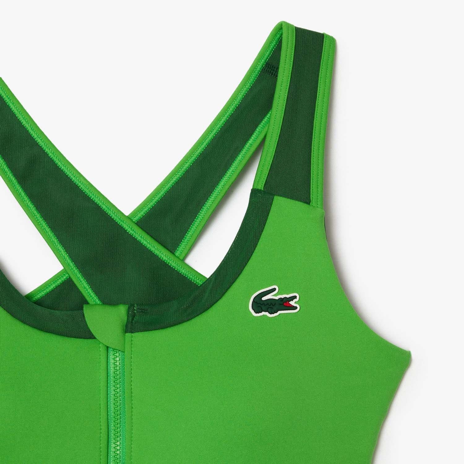 Green - Lacoste - Sport Zipped Colour Block Stretch Bralette - 2