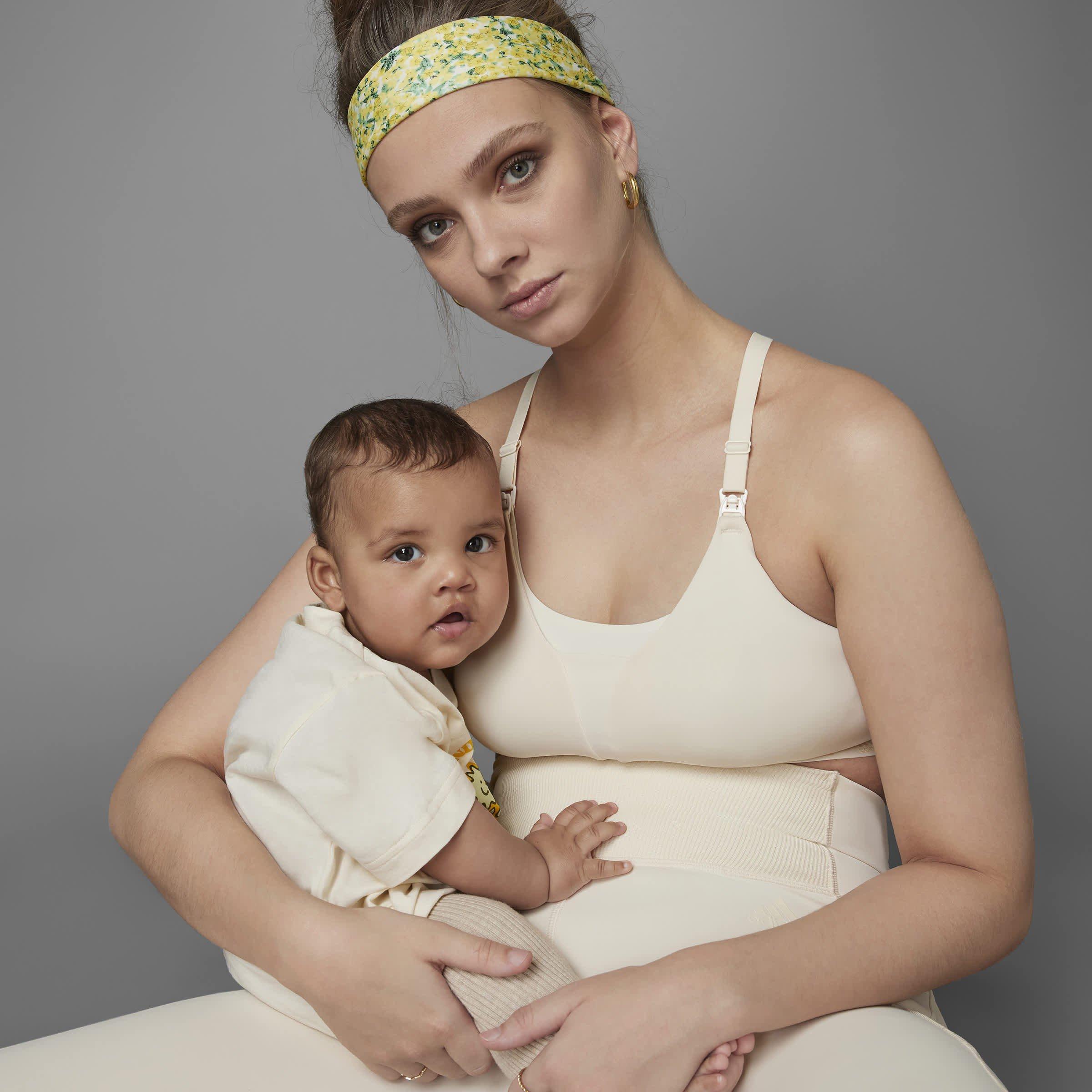 White - adidas - Grow Positivity Light Support Nursing Bra - 8