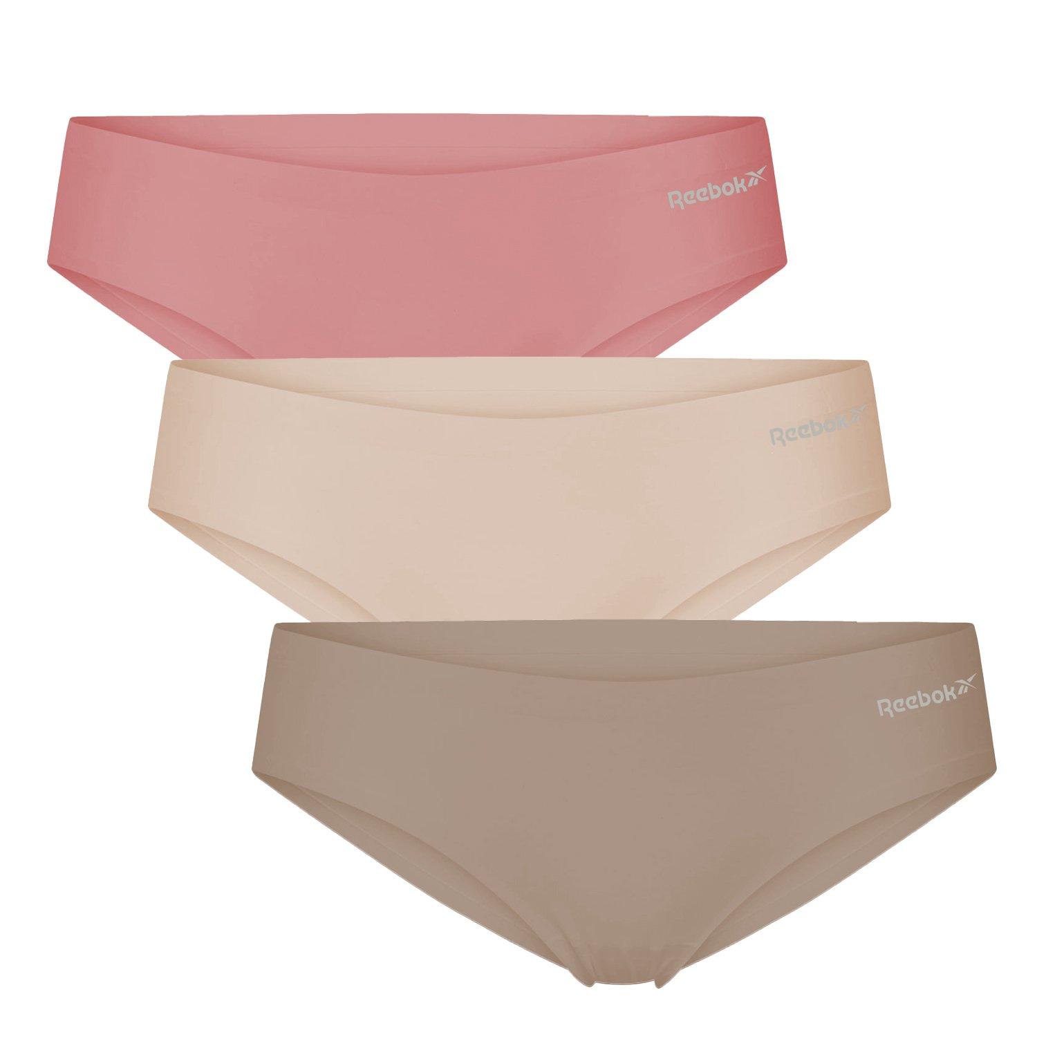 Reebok Women's 3 Pack Briefs Susie - Grey/Pink/Pink - 10 (S)