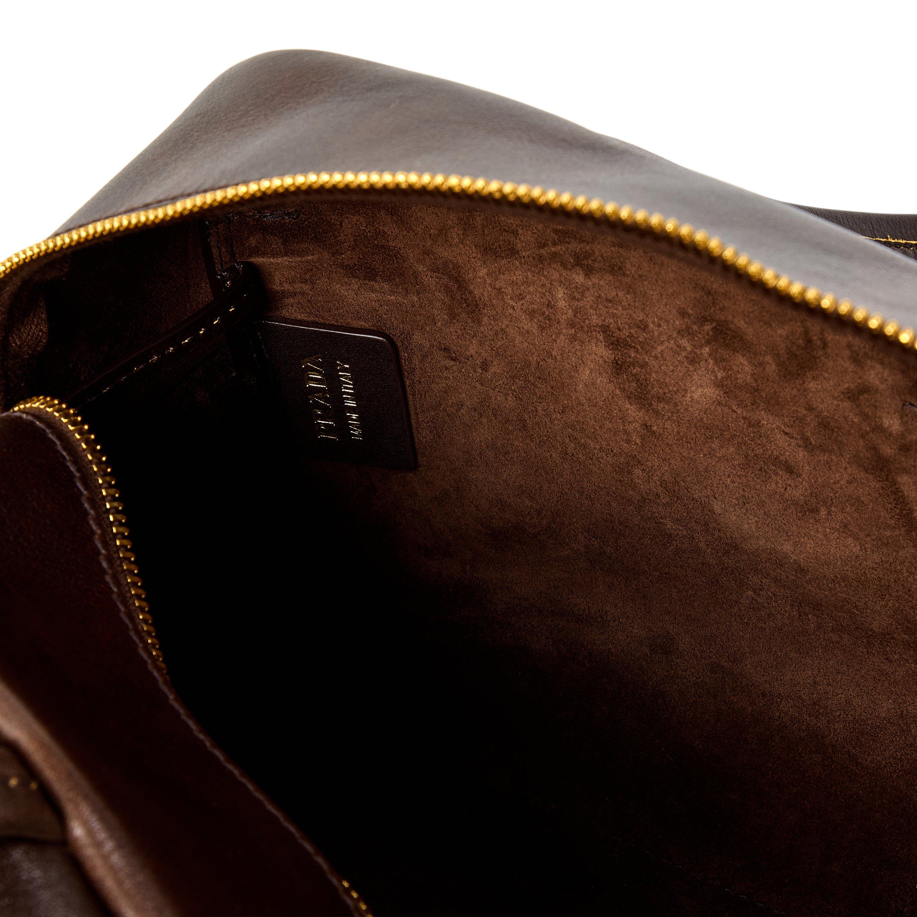 Cocoa Brown - Prada - Women's Bowling Bag - 4