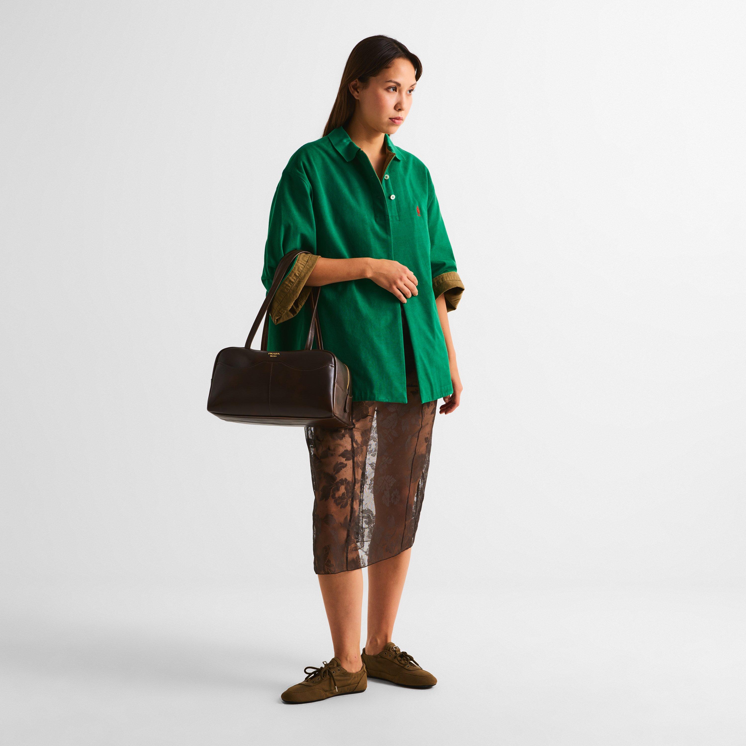 Cocoa Brown - Prada - Women's Bowling Bag - 6