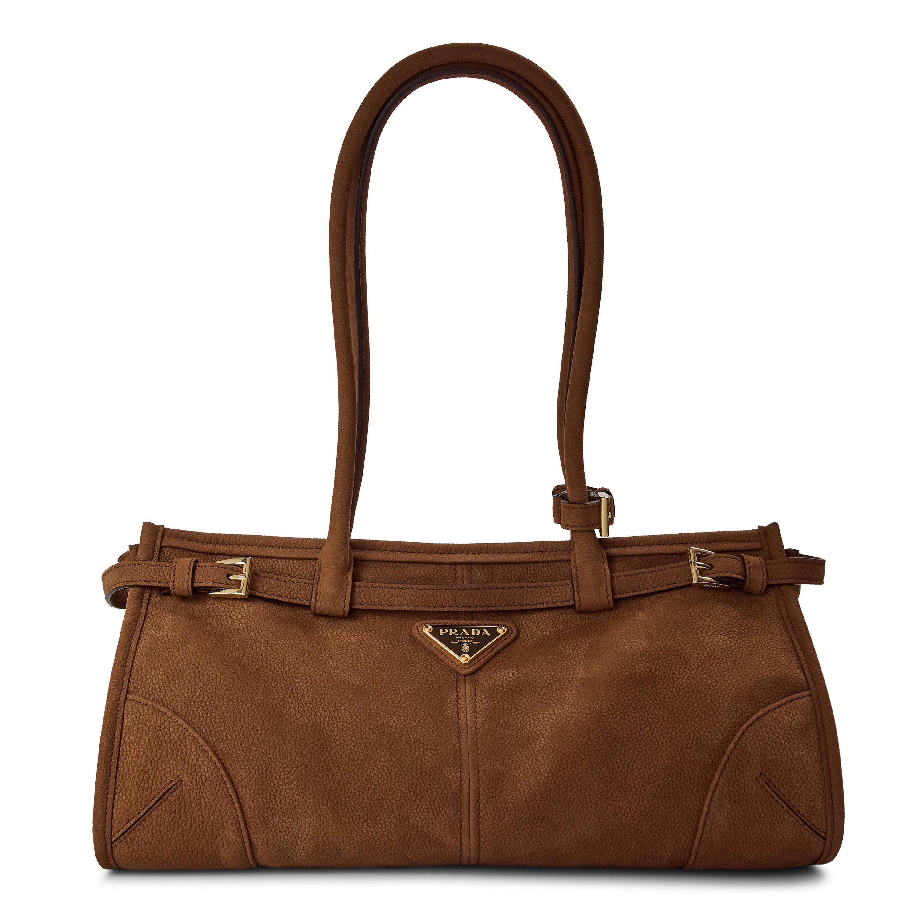 Cacao - Prada - Bonnie medium nubuck leather handbag - 1