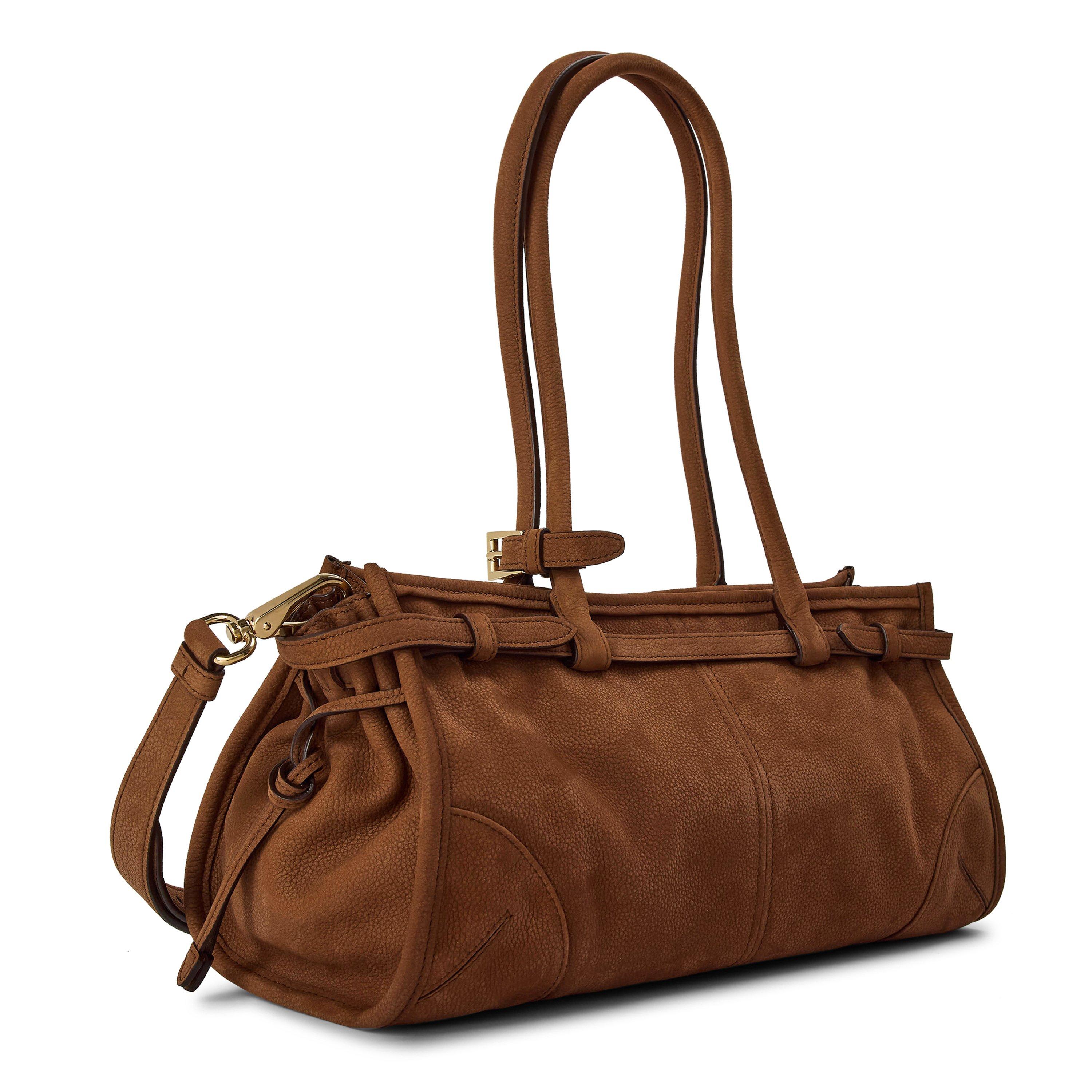 Cacao - Prada - Bonnie medium nubuck leather handbag - 2