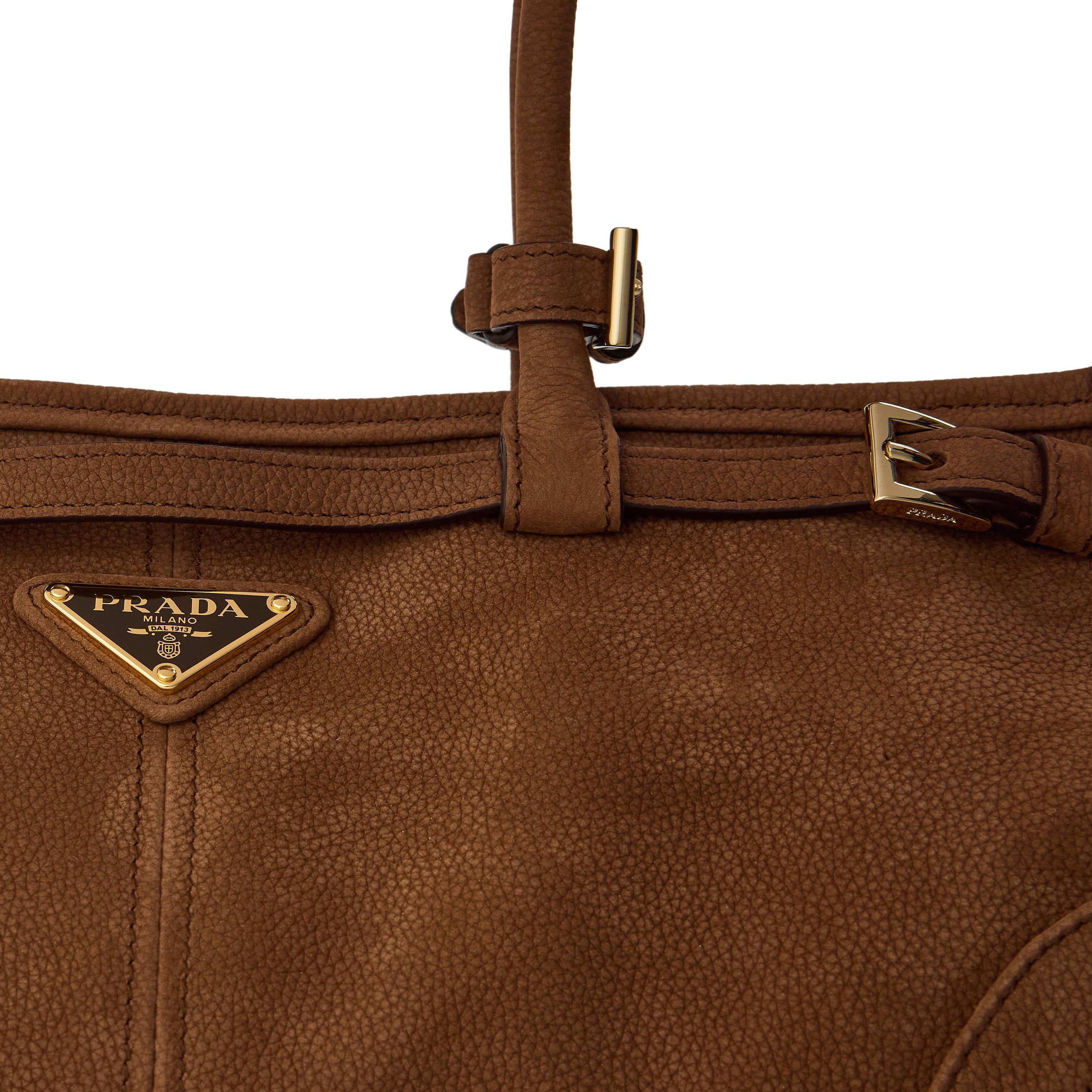 Cacao - Prada - Bonnie medium nubuck leather handbag - 4