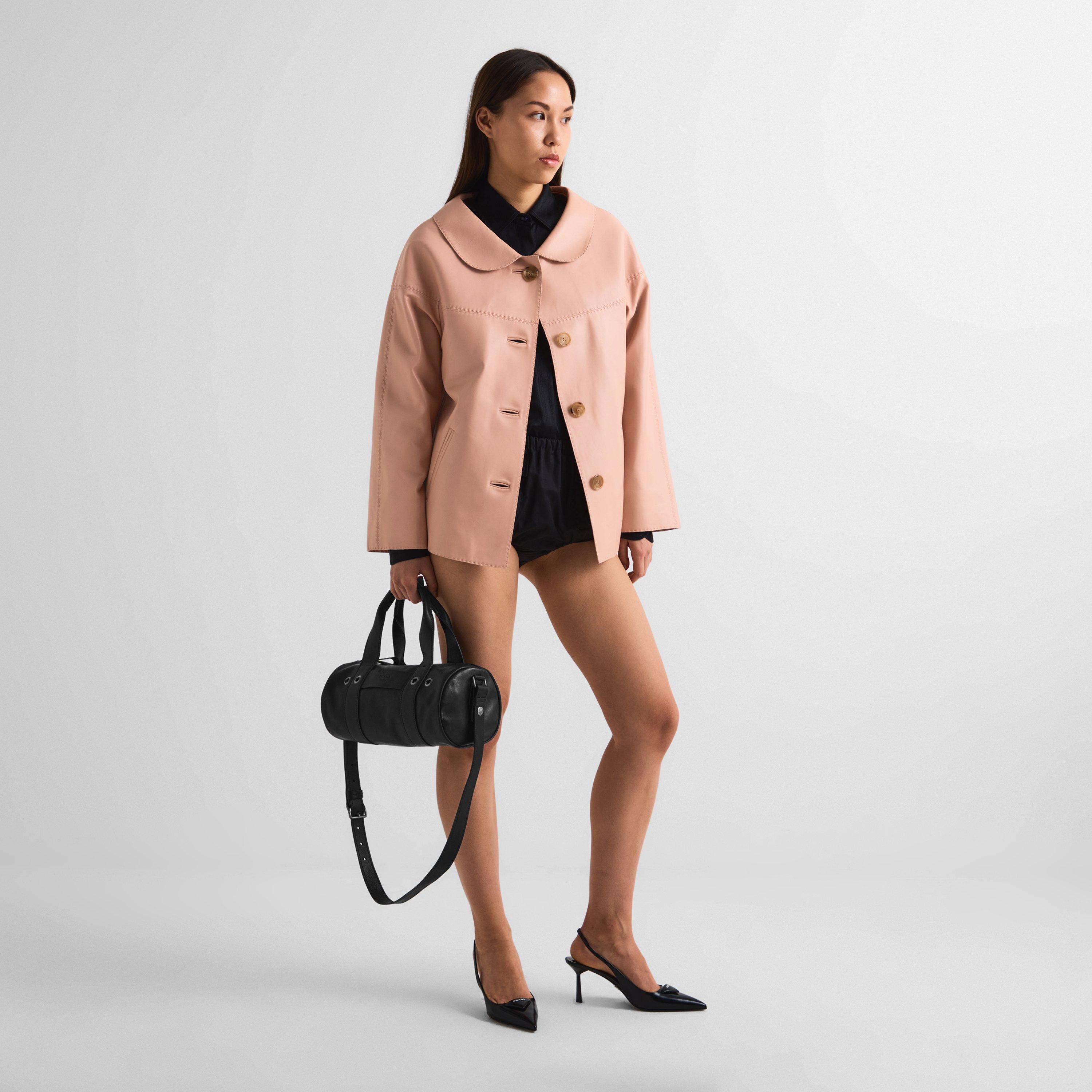 Nero - Prada - Prada Route Large Leather Top Handle Bag - 6