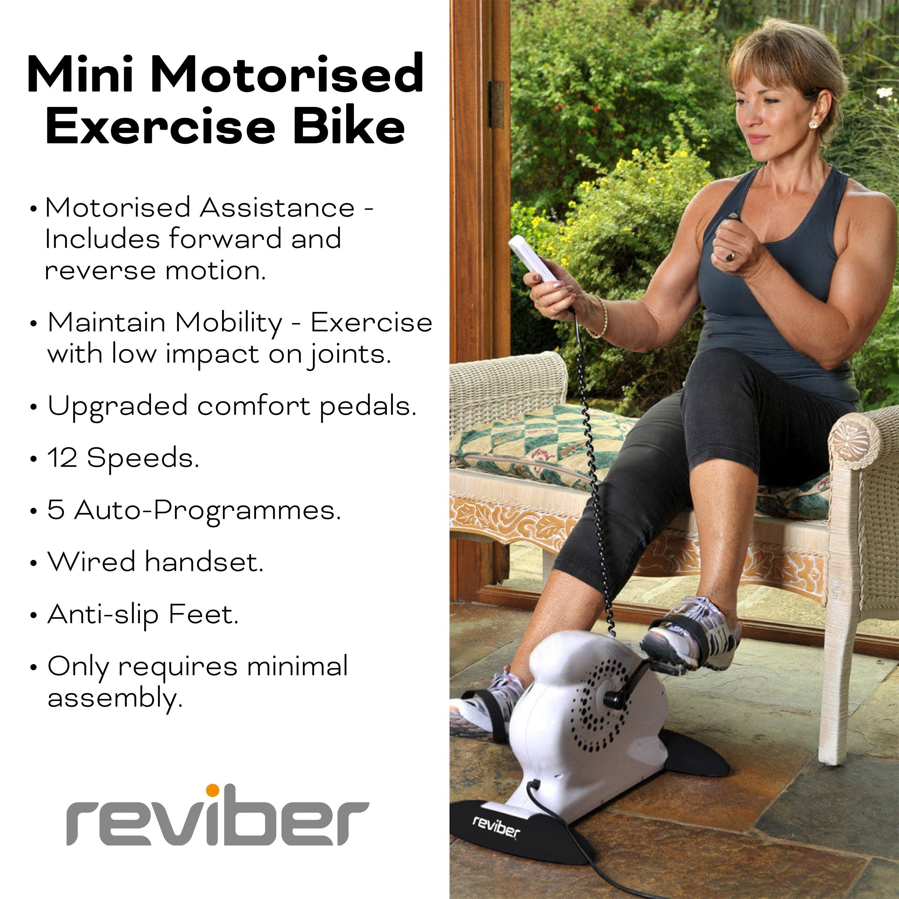 White - Reviber - Reviber Mini Seated Motorised Exercise Bike - 5