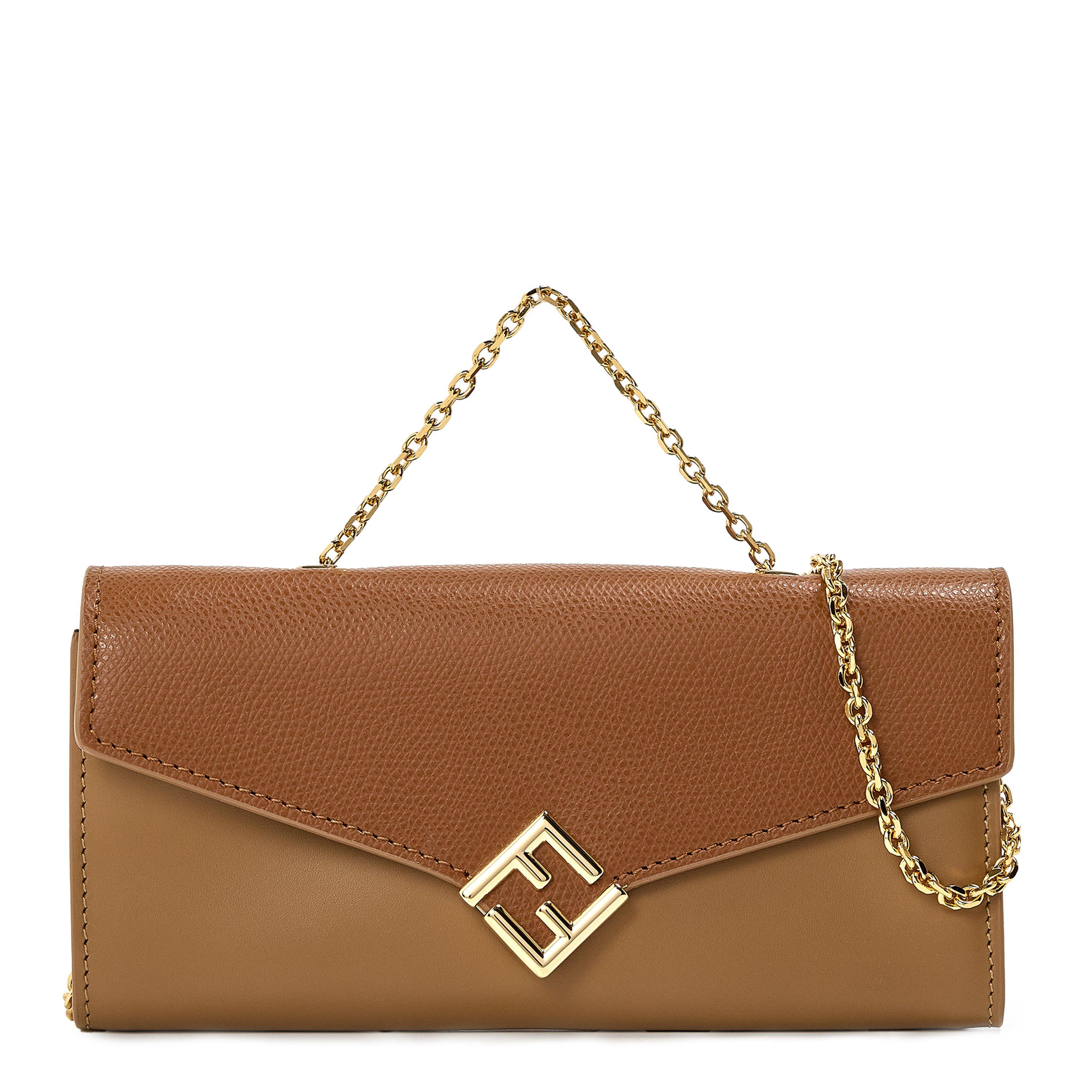 Sand/Sellier - Fendi - Women's Con Chain Wallet On - 1