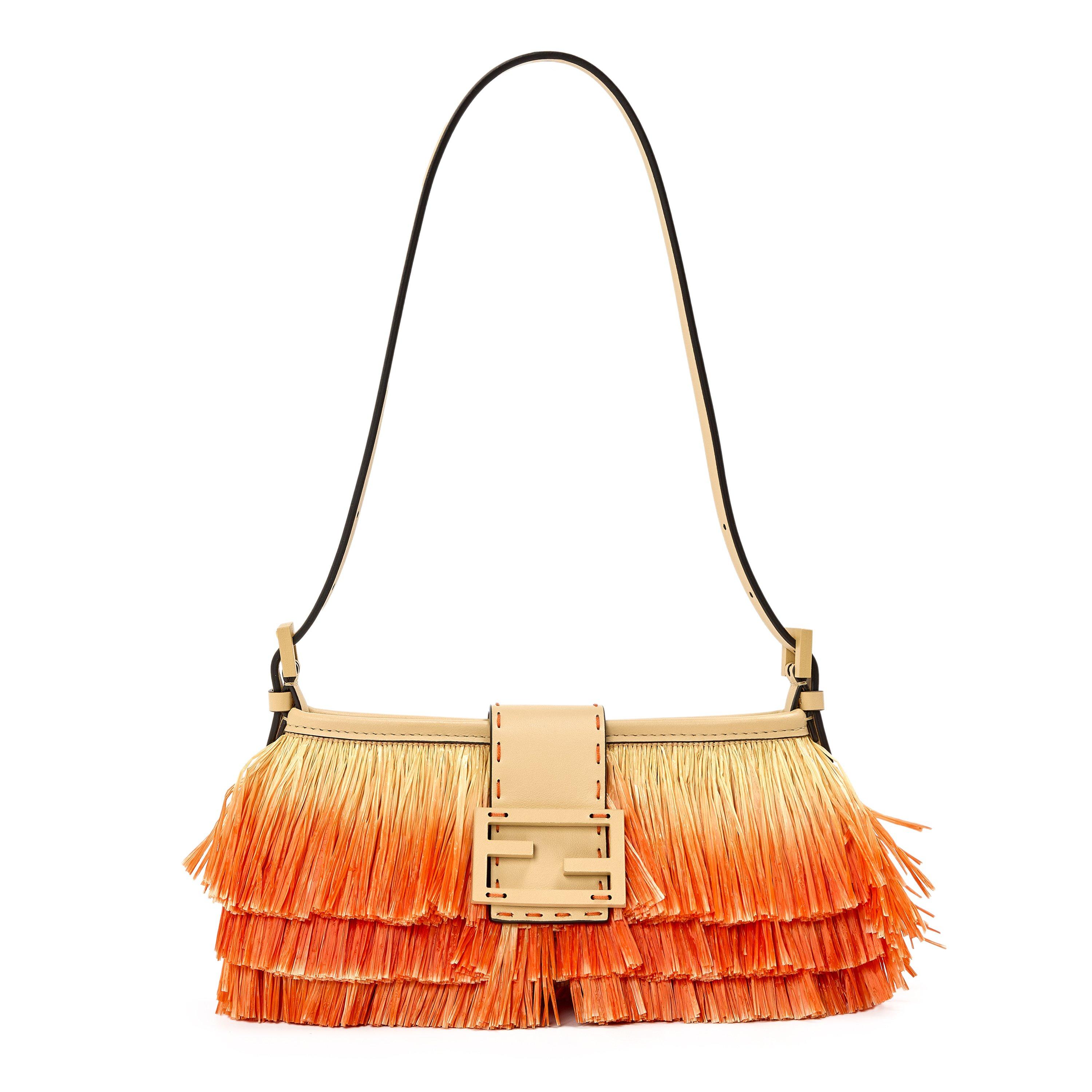 Women's Raffia Baby Shoulder Bag