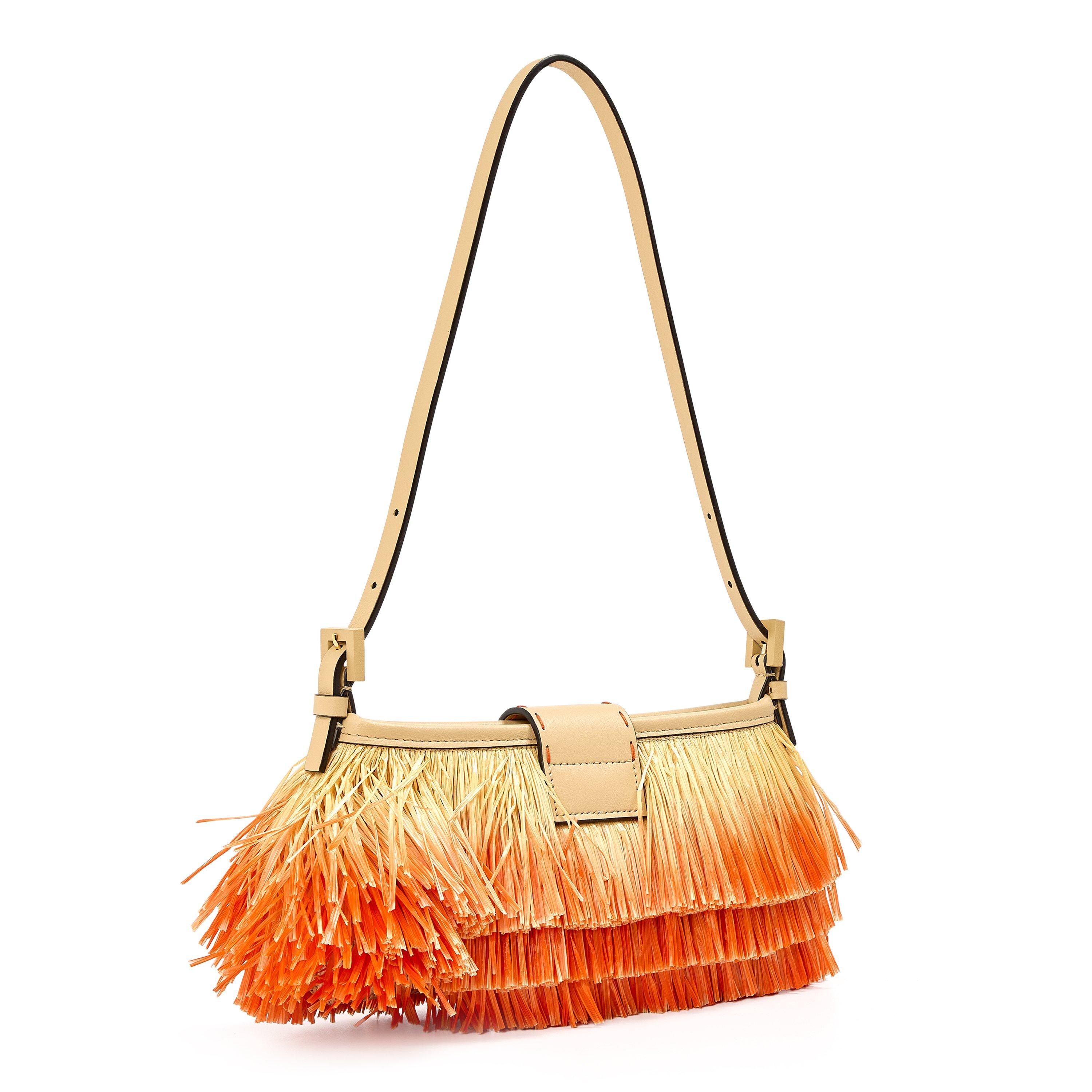 Tobiko - Fendi - Women's Raffia Baby Shoulder Bag - 2