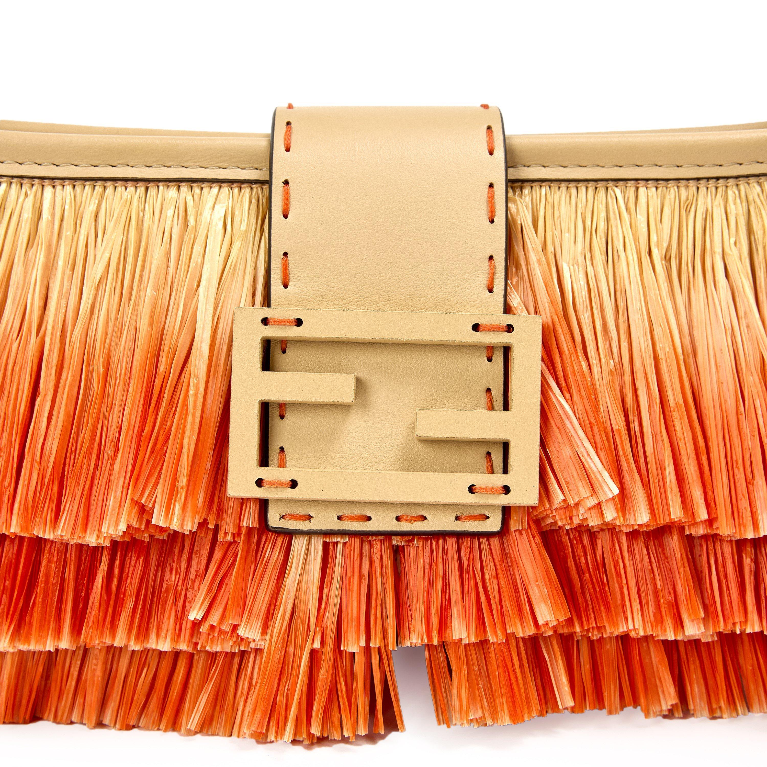 Tobiko - Fendi - Women's Raffia Baby Shoulder Bag - 4