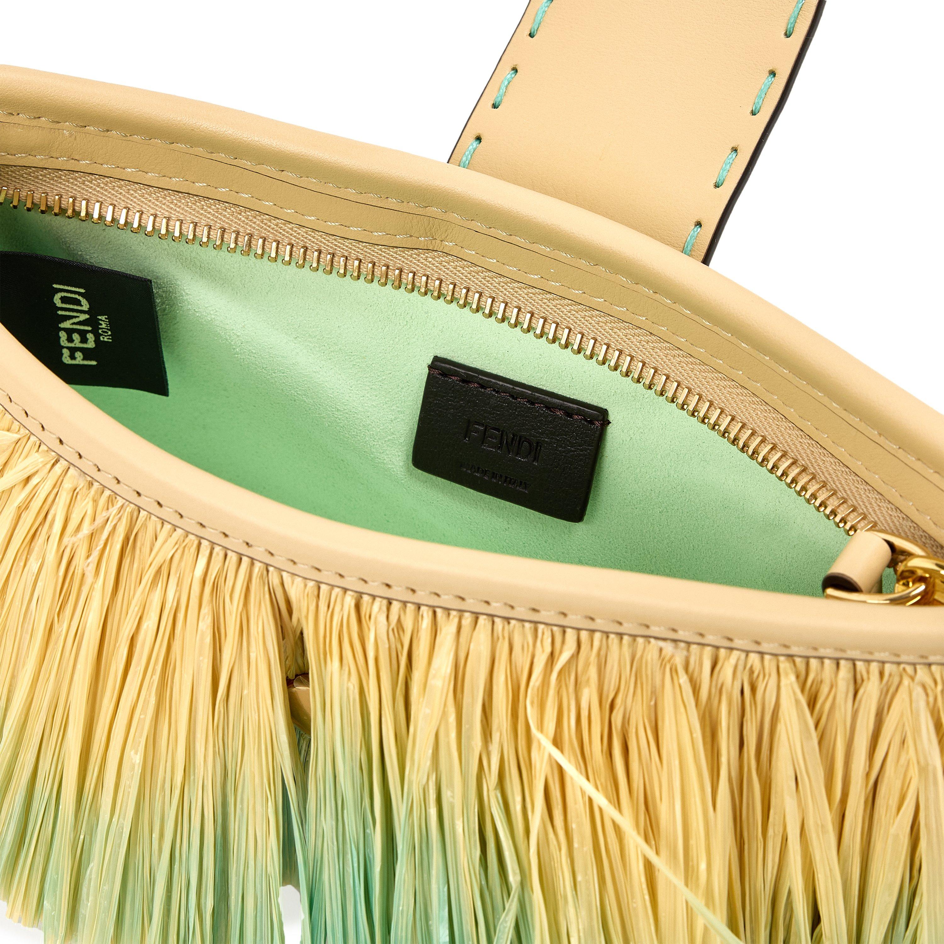Fairy Green - Fendi - Women's Raffia Baby Shoulder Bag - 4