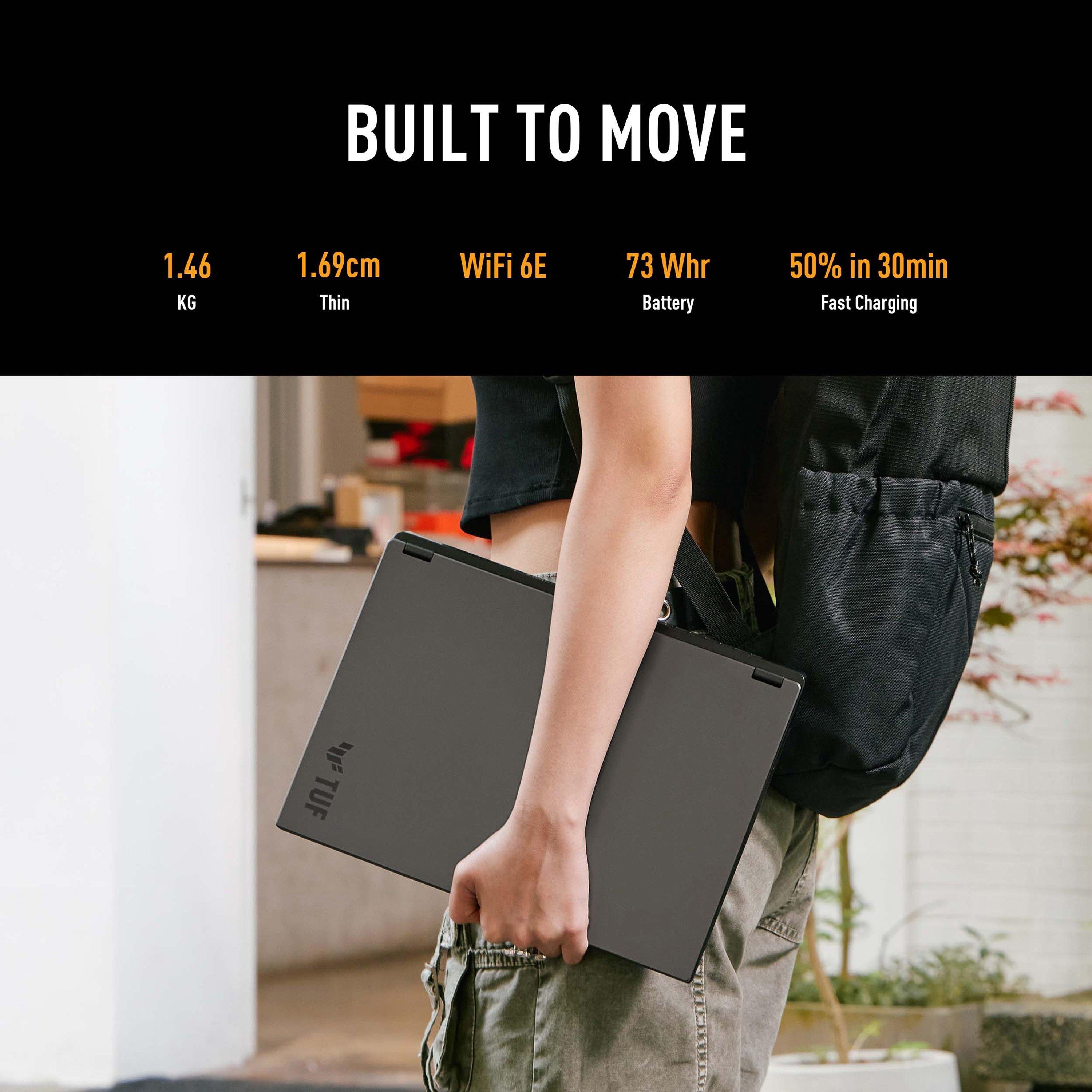 Black - ASUS - ASUS TUF Gaming A14 FA401UH 14Inch Gaming Laptop - AMD Ryzen 7 260 16GB 1TB RTX 5050 - 7