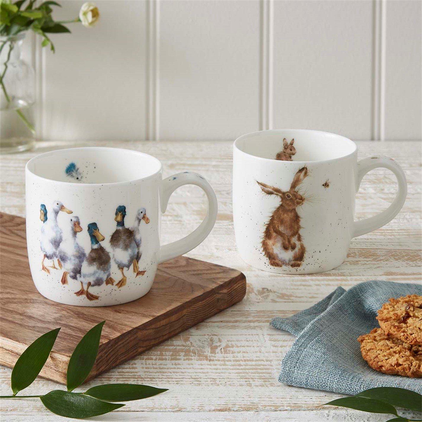 Multi - Royal Worcester Wrendale - Royal Worcester Wrendale set of 2 Mugs - 6