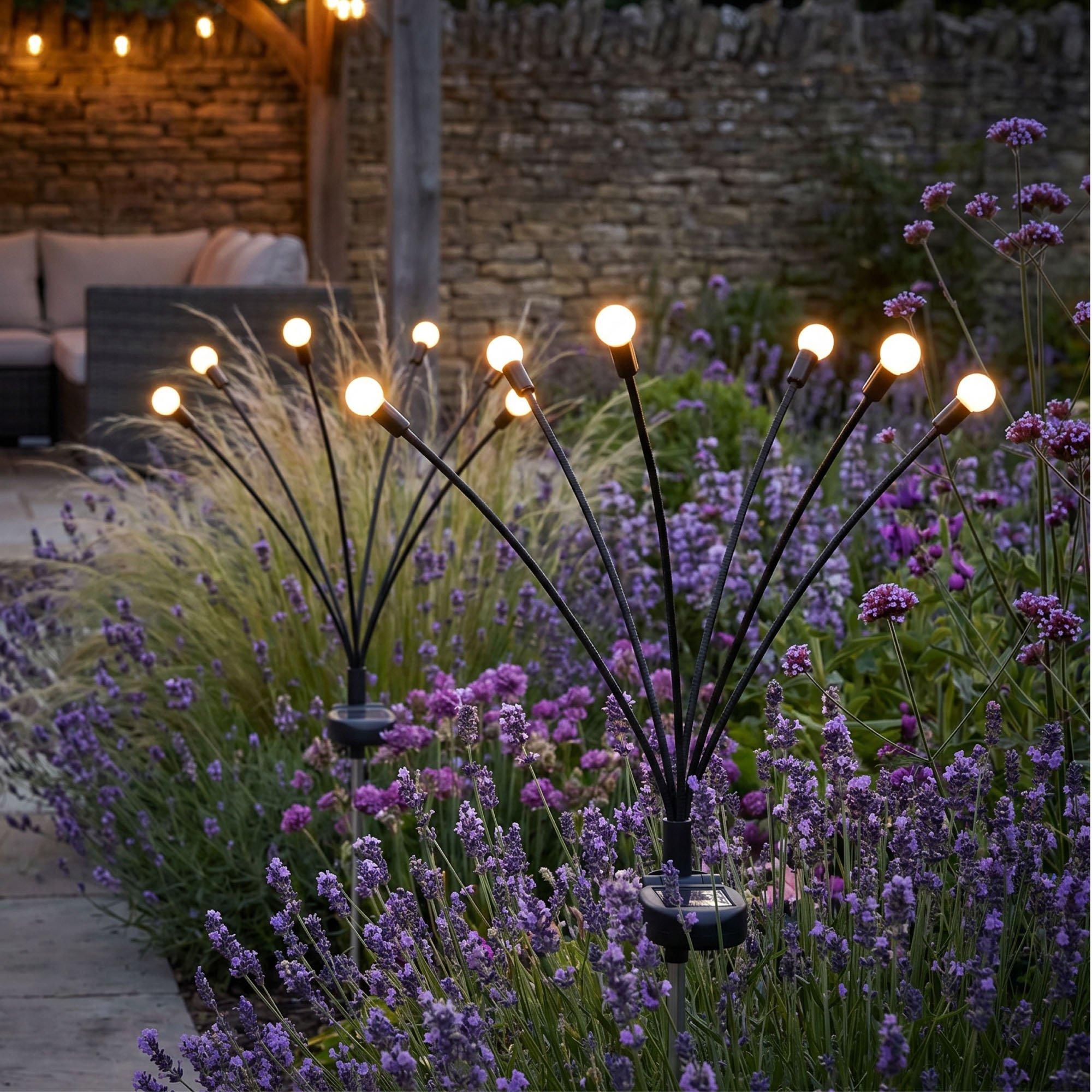 Black - Streetwize - Solar Firefly Lights (Pack of 2) - 1