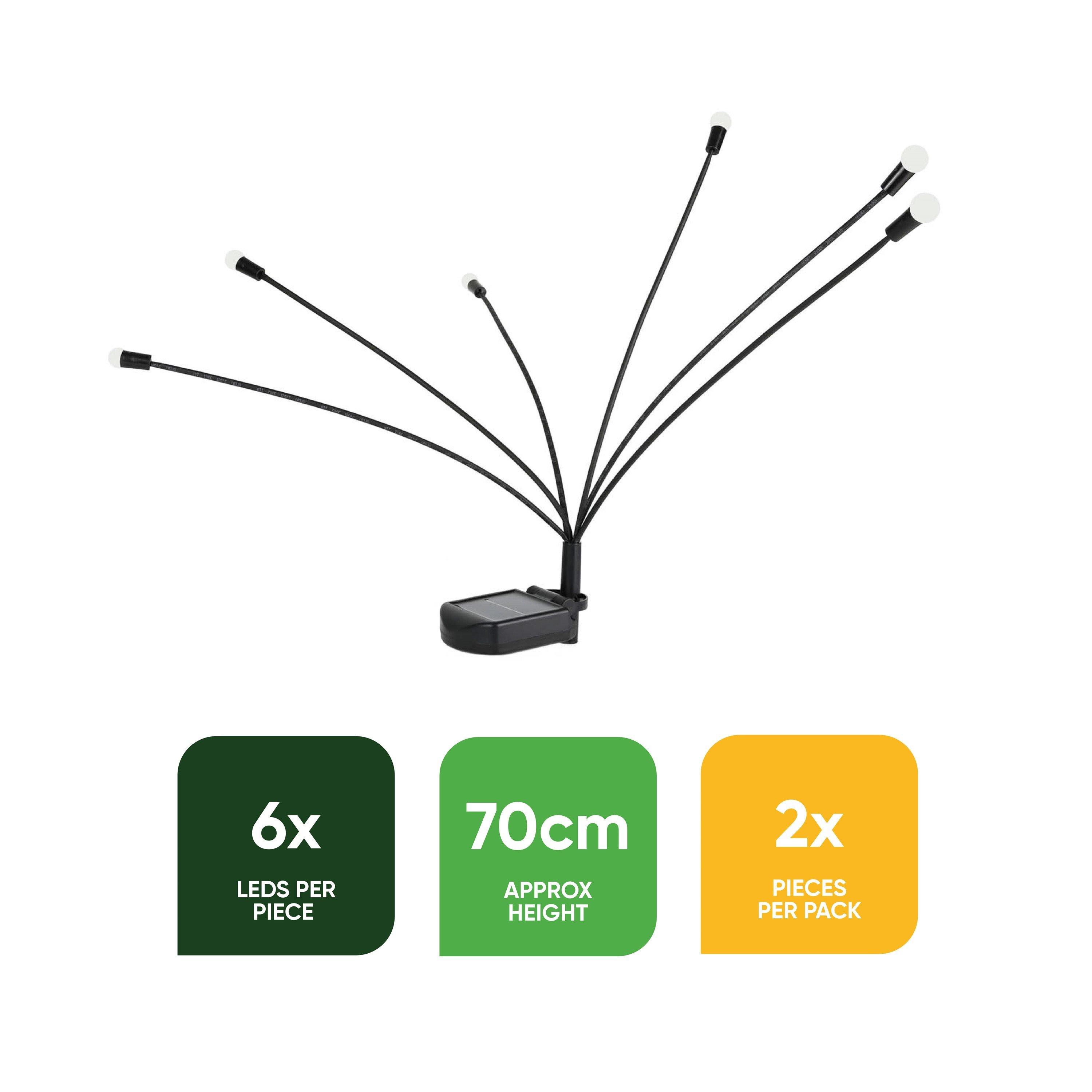 Black - Streetwize - Solar Firefly Lights (Pack of 2) - 2