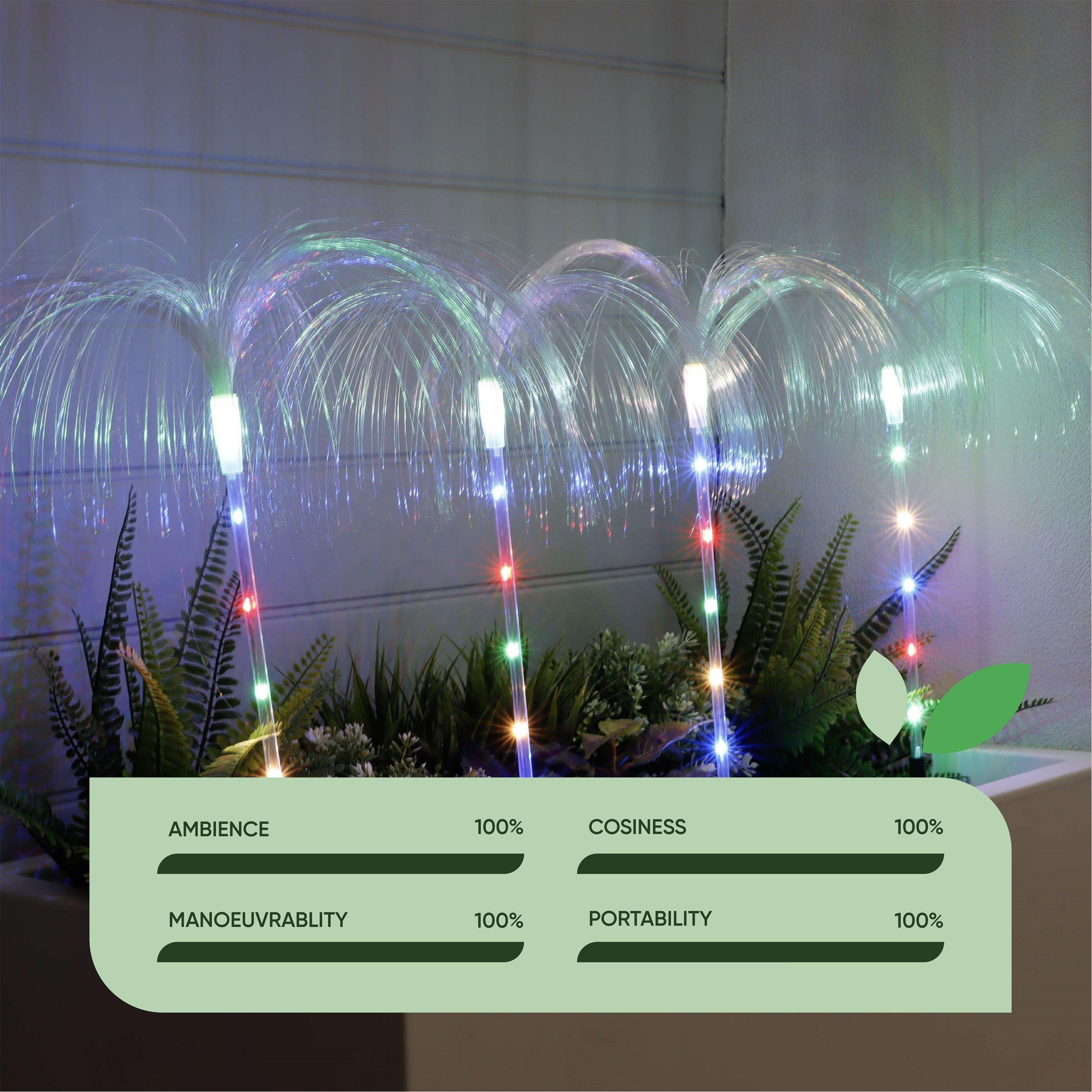 Multi - Streetwize - Solar Jellyfish Stake Lights (Pack of 4) - 5
