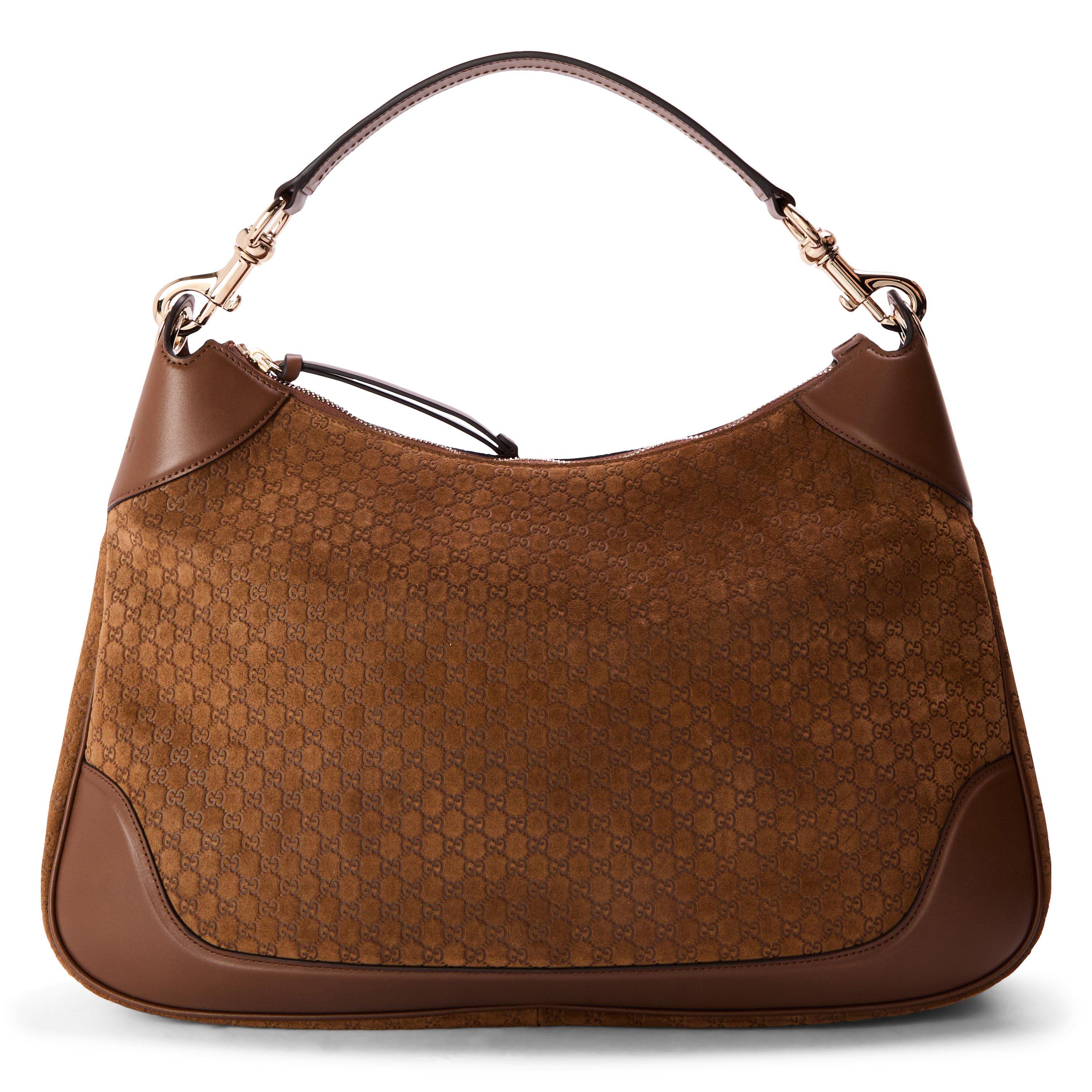 Gucci Gucci Hobo Suede Bag - Pepper Brown
