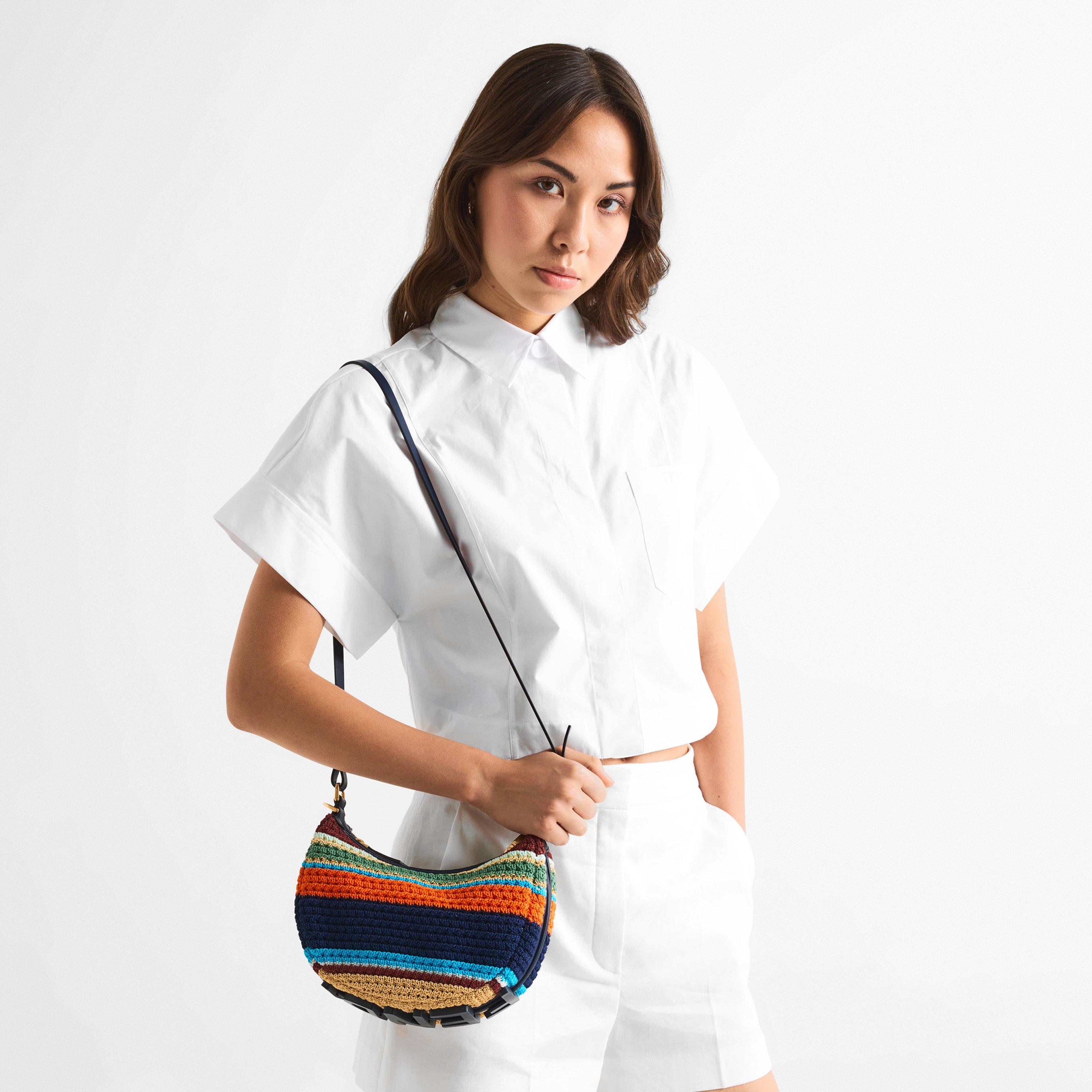 Midnight - Fendi - Women's Crochet Hobo Bag - 3