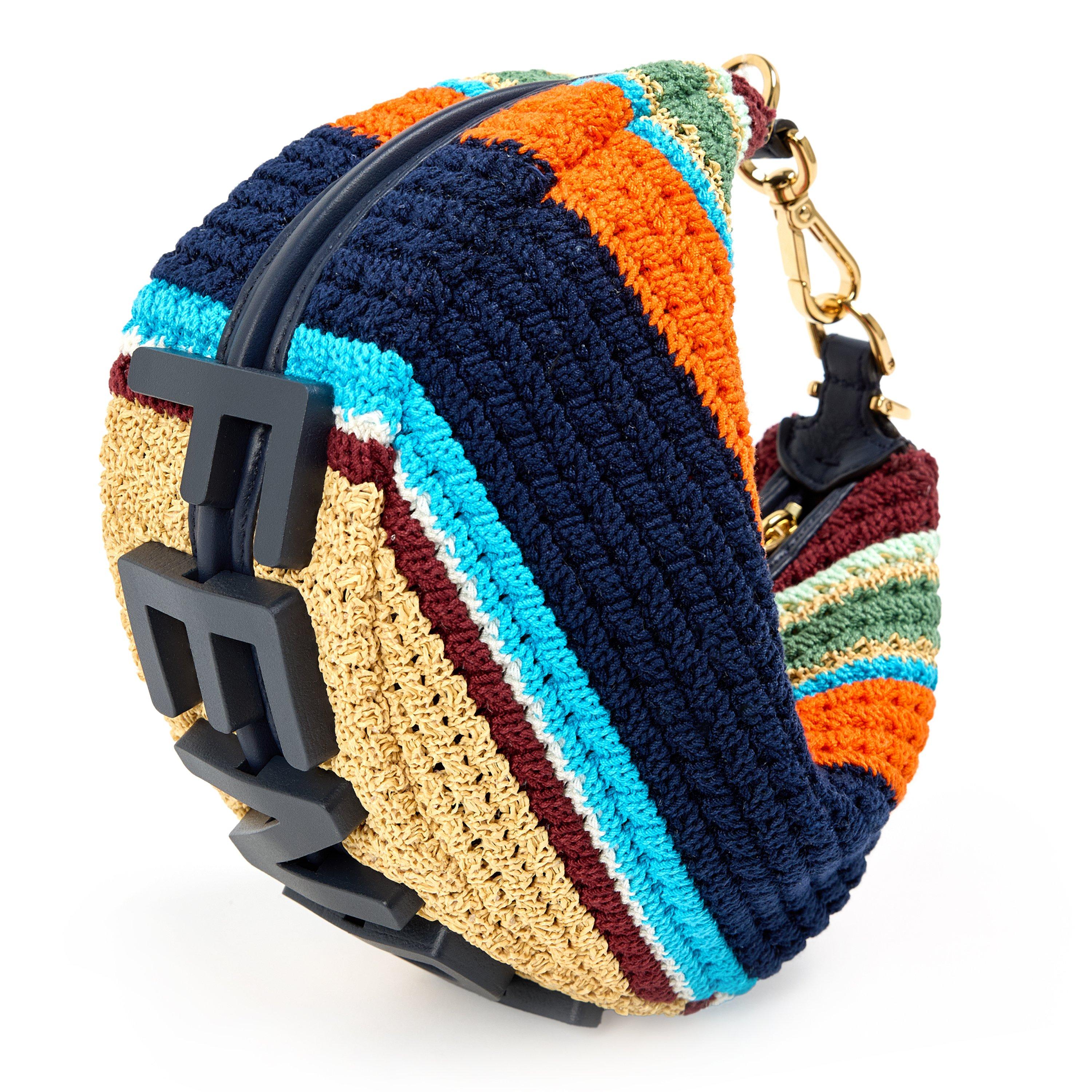 Midnight - Fendi - Women's Crochet Hobo Bag - 3