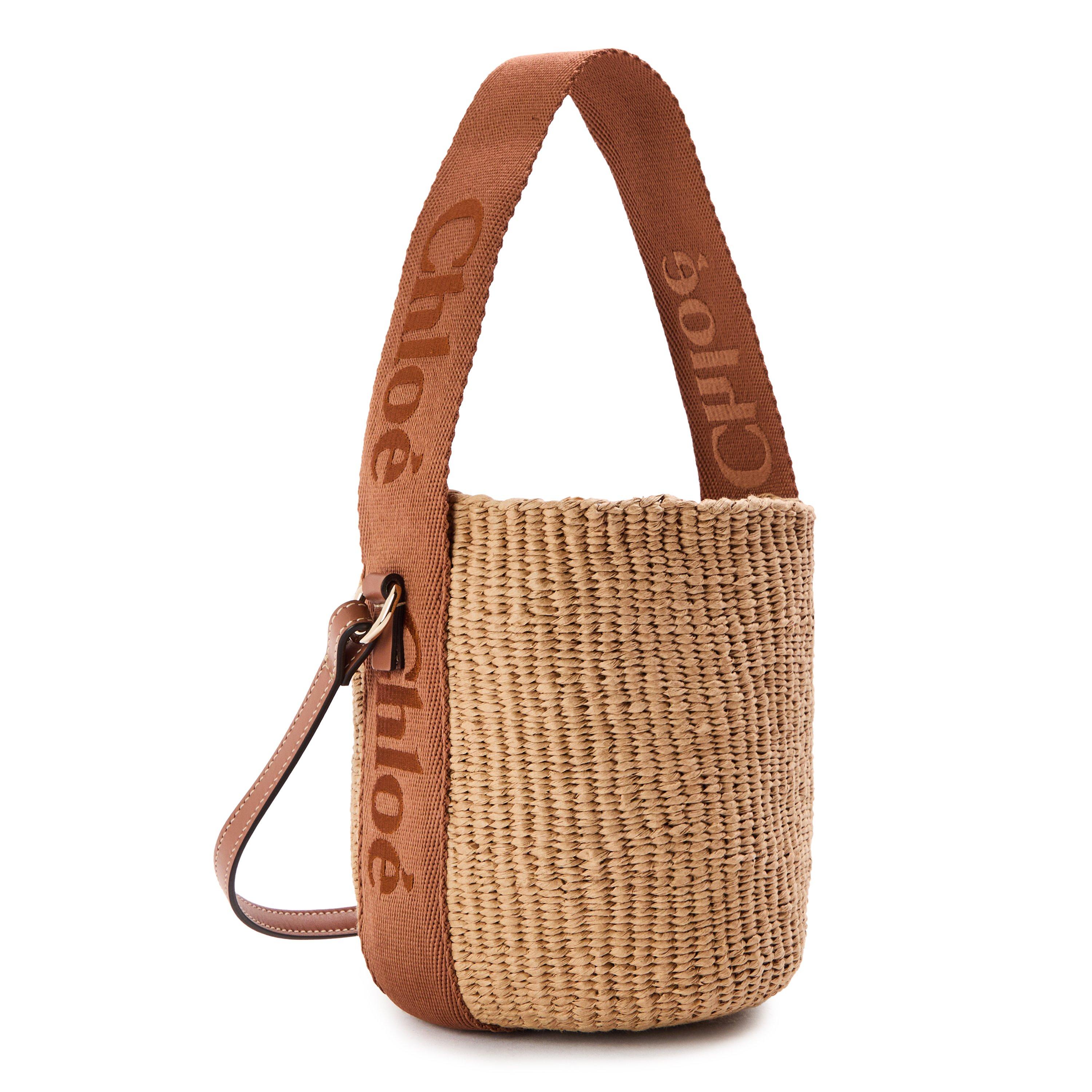 Dusty Tan - Chloe - Women's Small Woody Basket Bucket Bag - 2