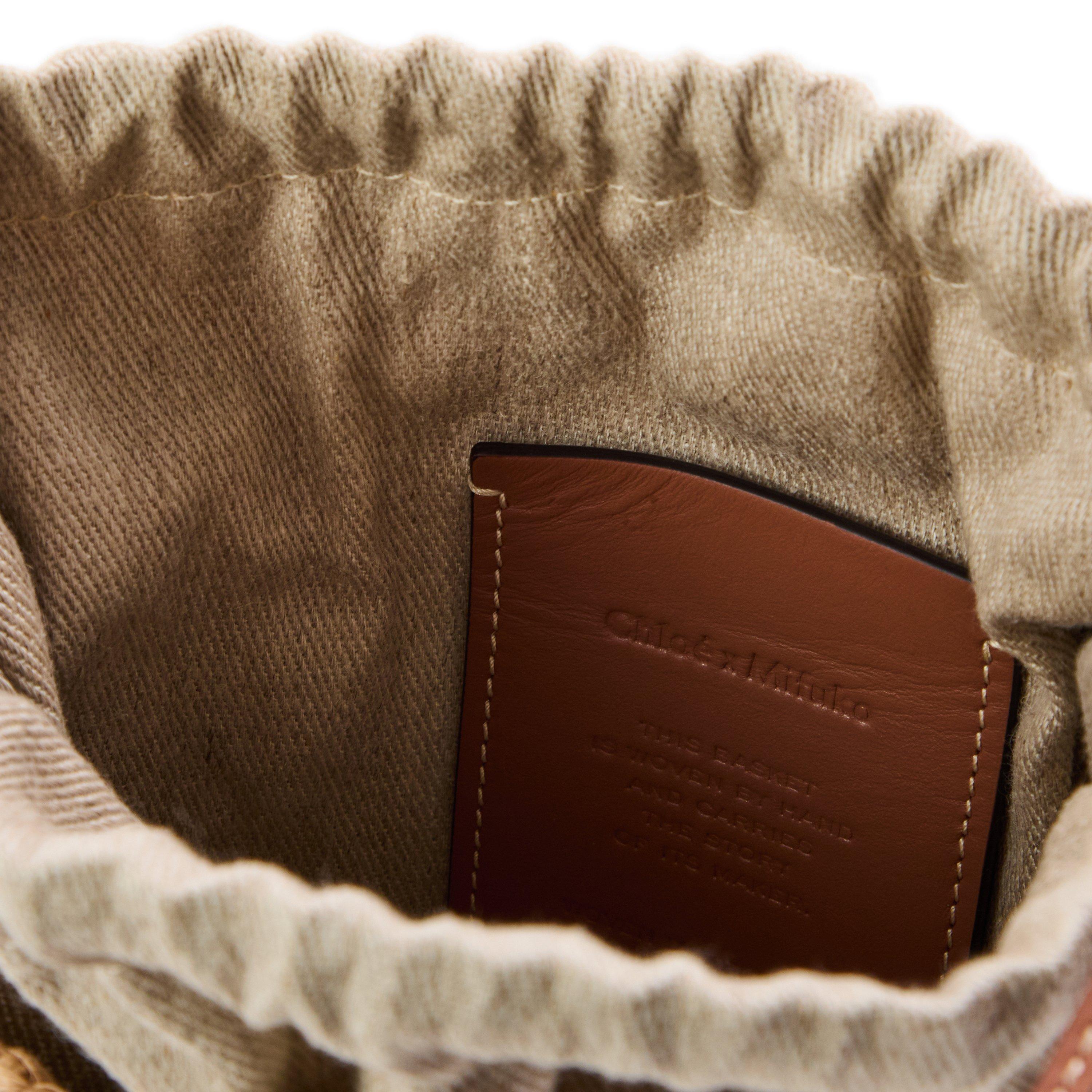 Dusty Tan - Chloe - Women's Small Woody Basket Bucket Bag - 4