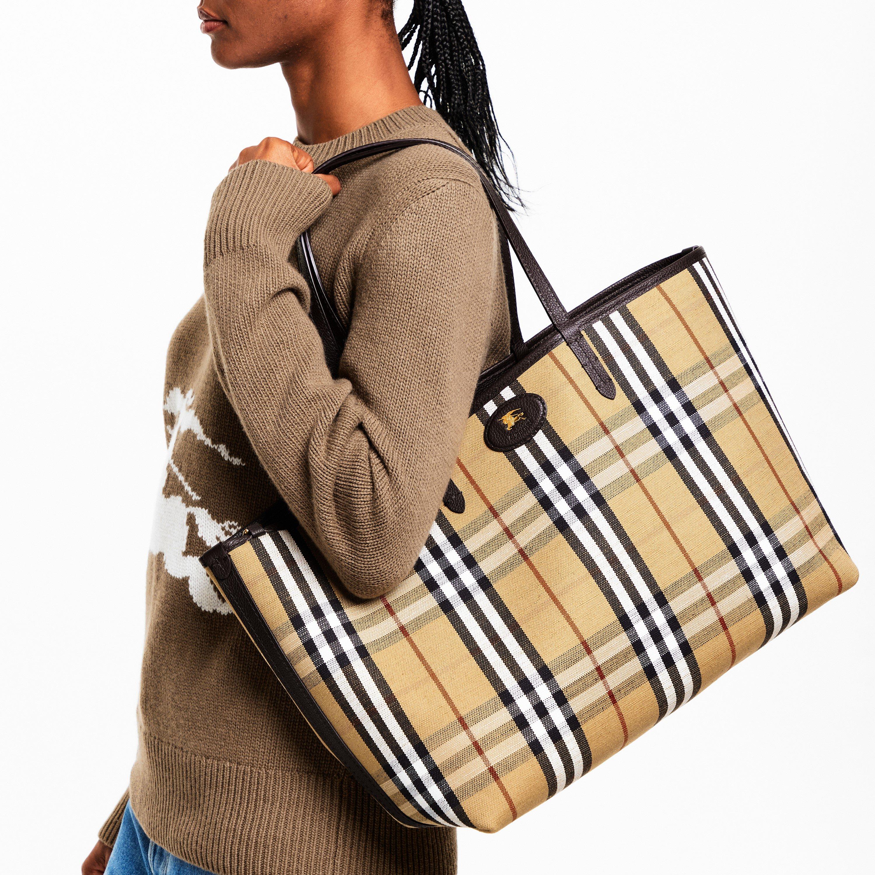 Peat/Sand - Burberry - Burb Reversible Tote Ld62 - 3