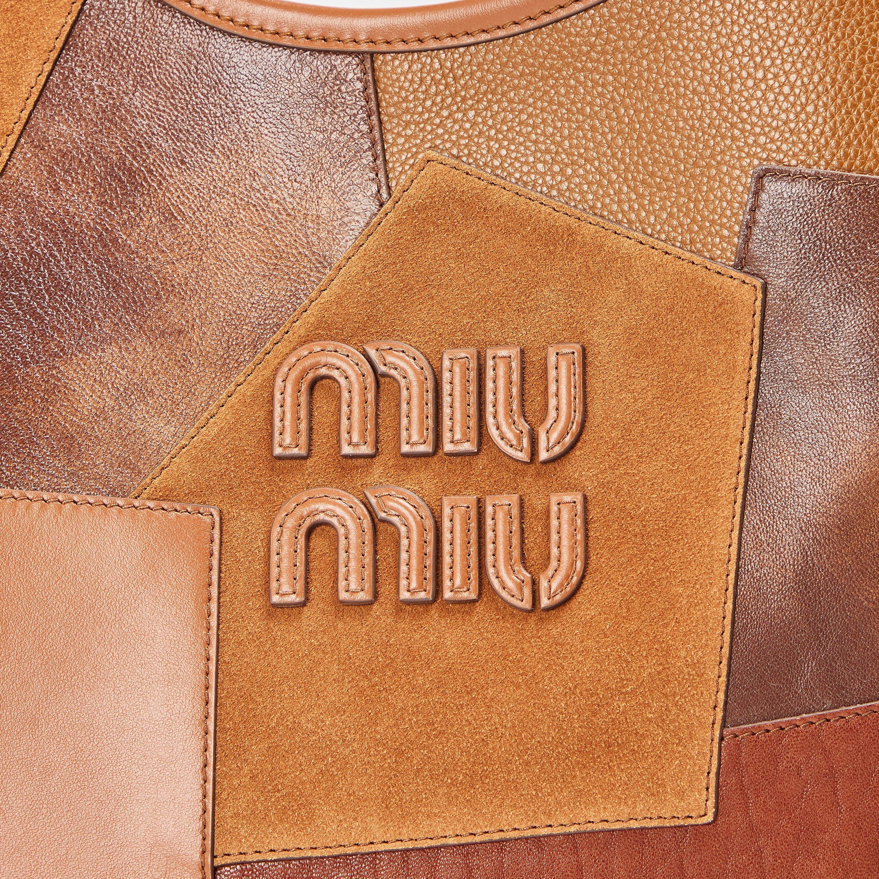 Cognac - Miu Miu - Women's Patch Ivy Tote Bags - 4