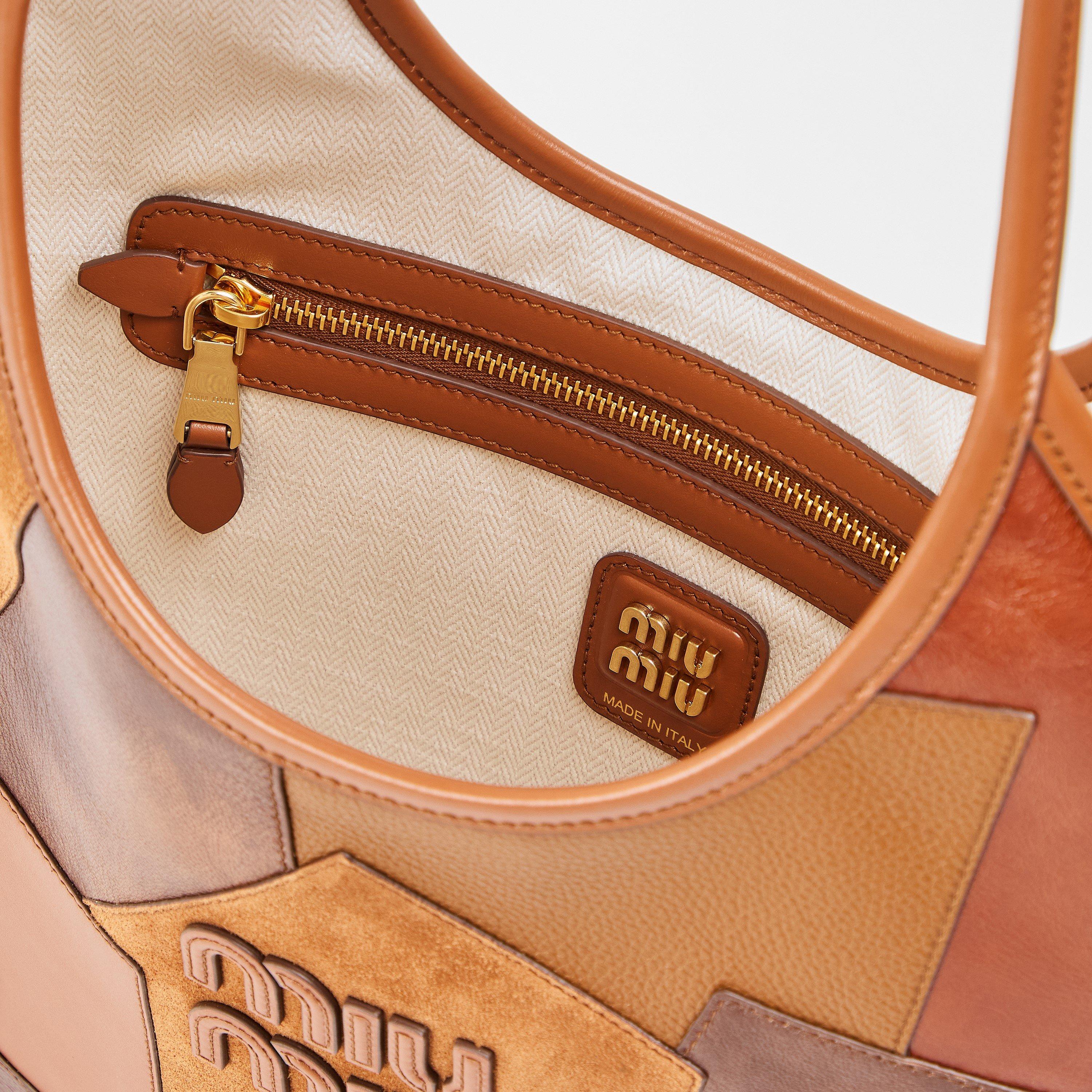 Cognac - Miu Miu - Women's Patch Ivy Tote Bags - 5